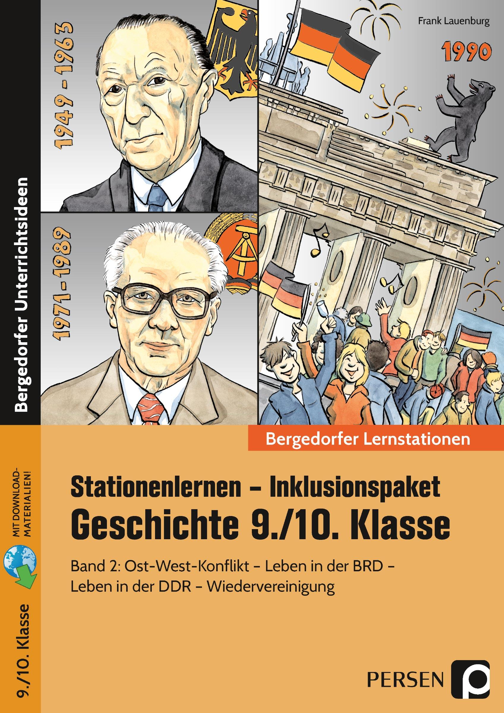 Vorderes Coverbild Stationenlernen Geschichte 9/10 Band 2 - inklusiv
