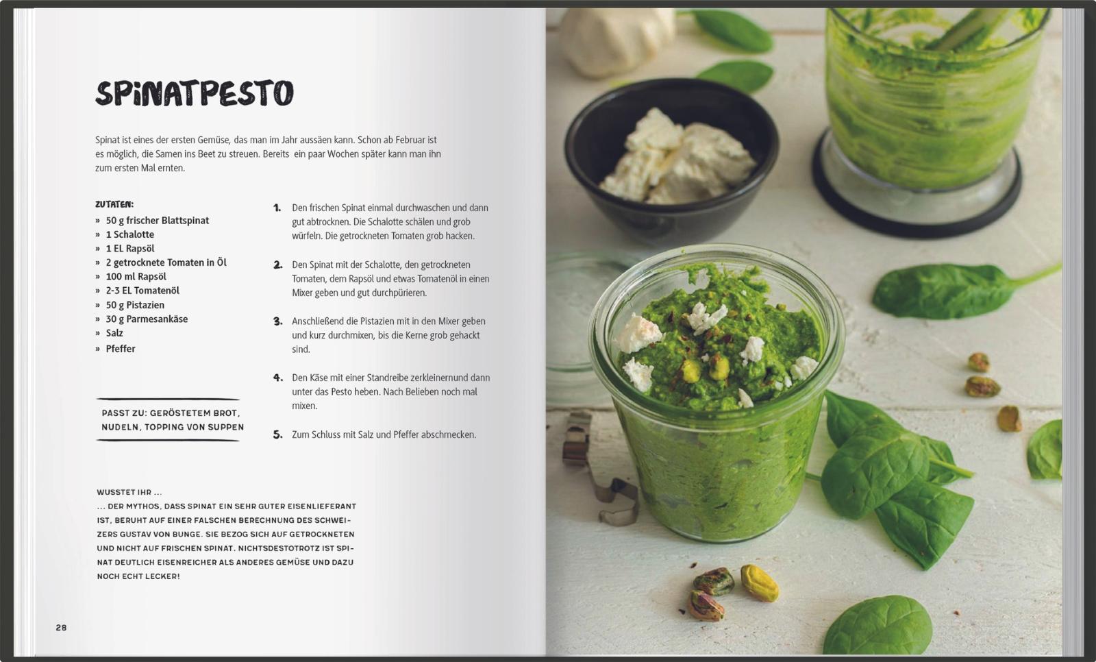 Beispielinhalt (Bild) Mit Pesto durch das Jahr