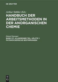 Vorderes Coverbild Allgemeiner Teil, Hälfte 1: Physikochemische Bestimmungen