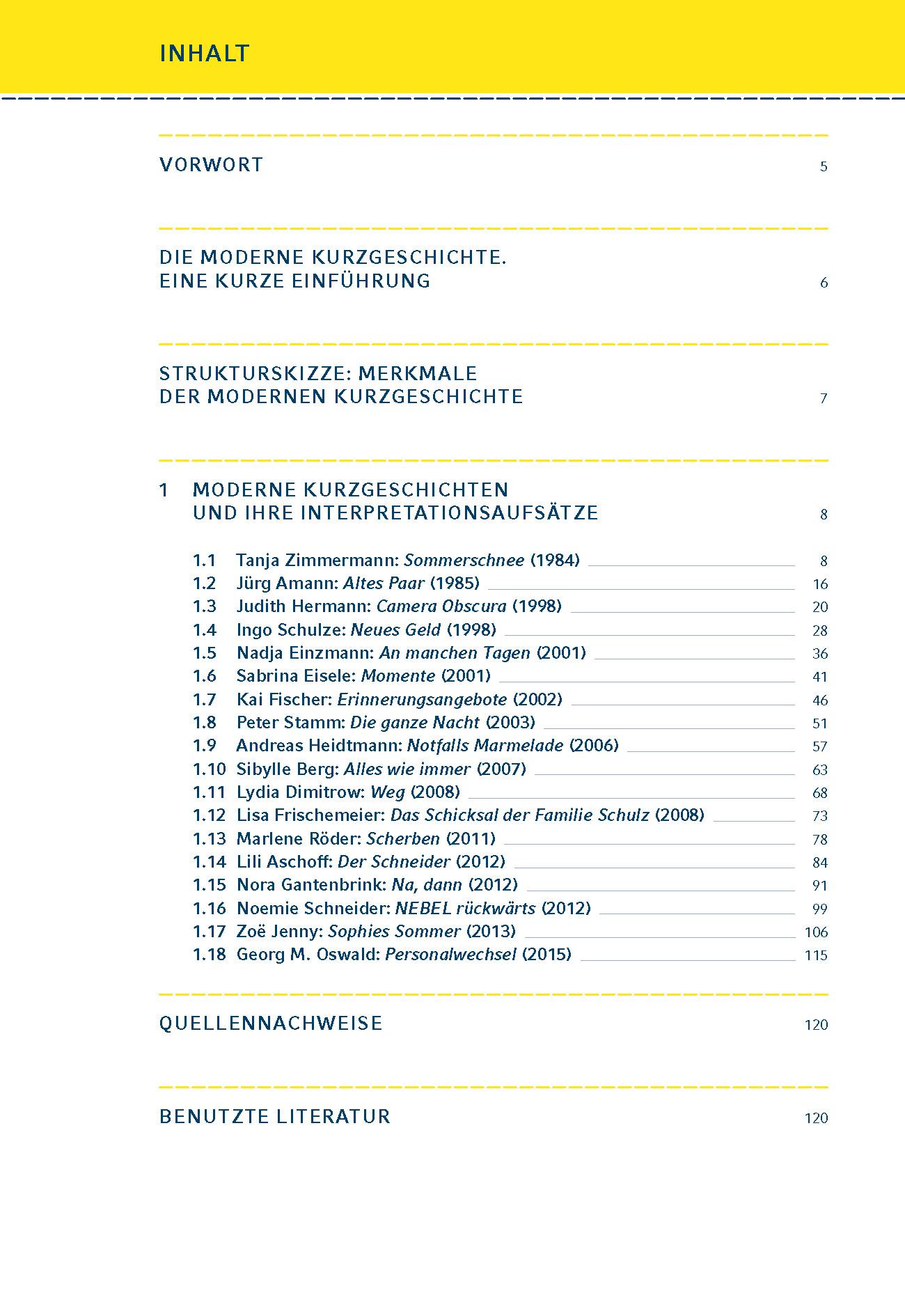 Beispielinhalt (Bild) Moderne Kurzgeschichten interpretiert