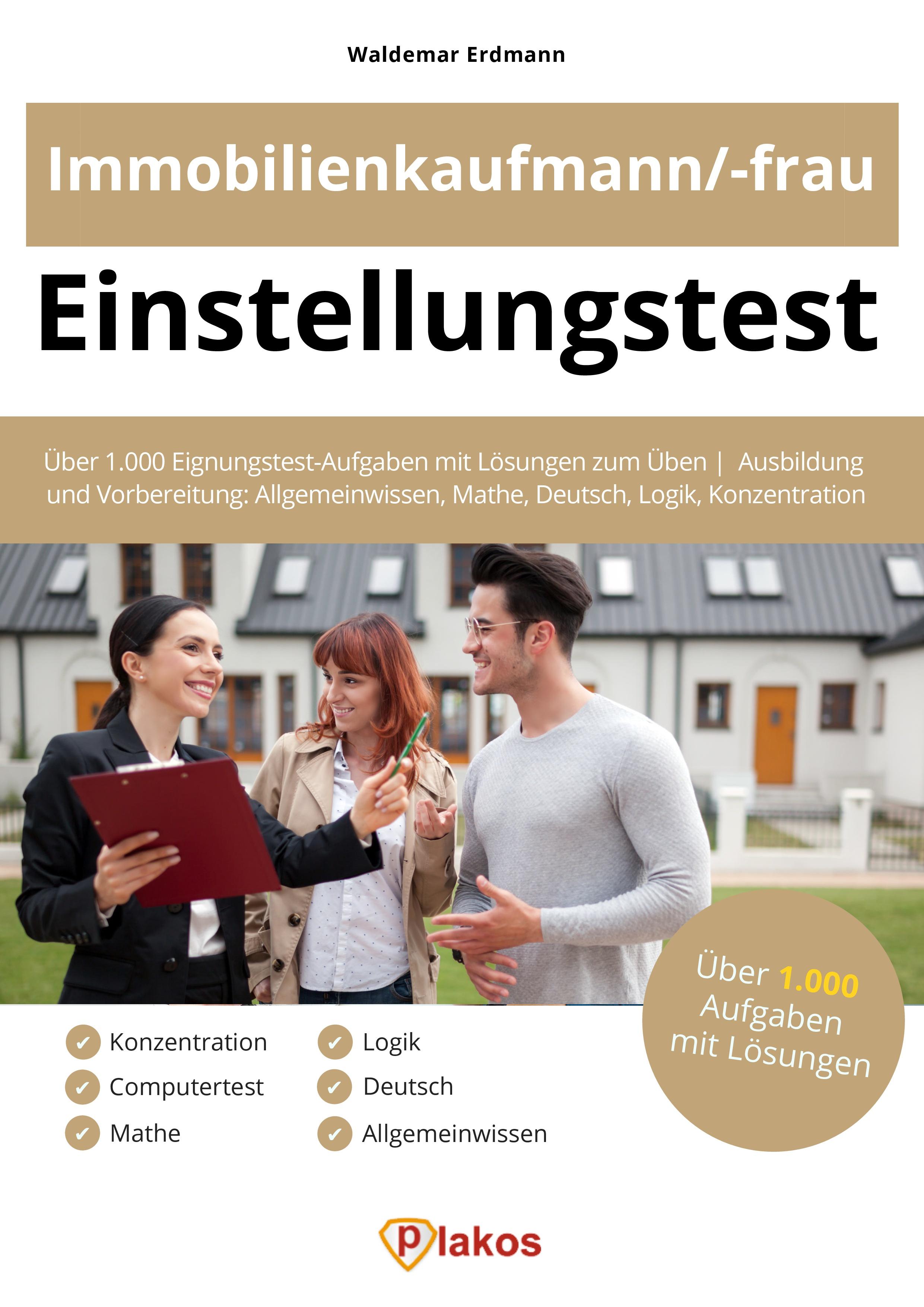 Vorderes Coverbild Einstellungstest Immobilienkaufmann / Immobilienkauffrau