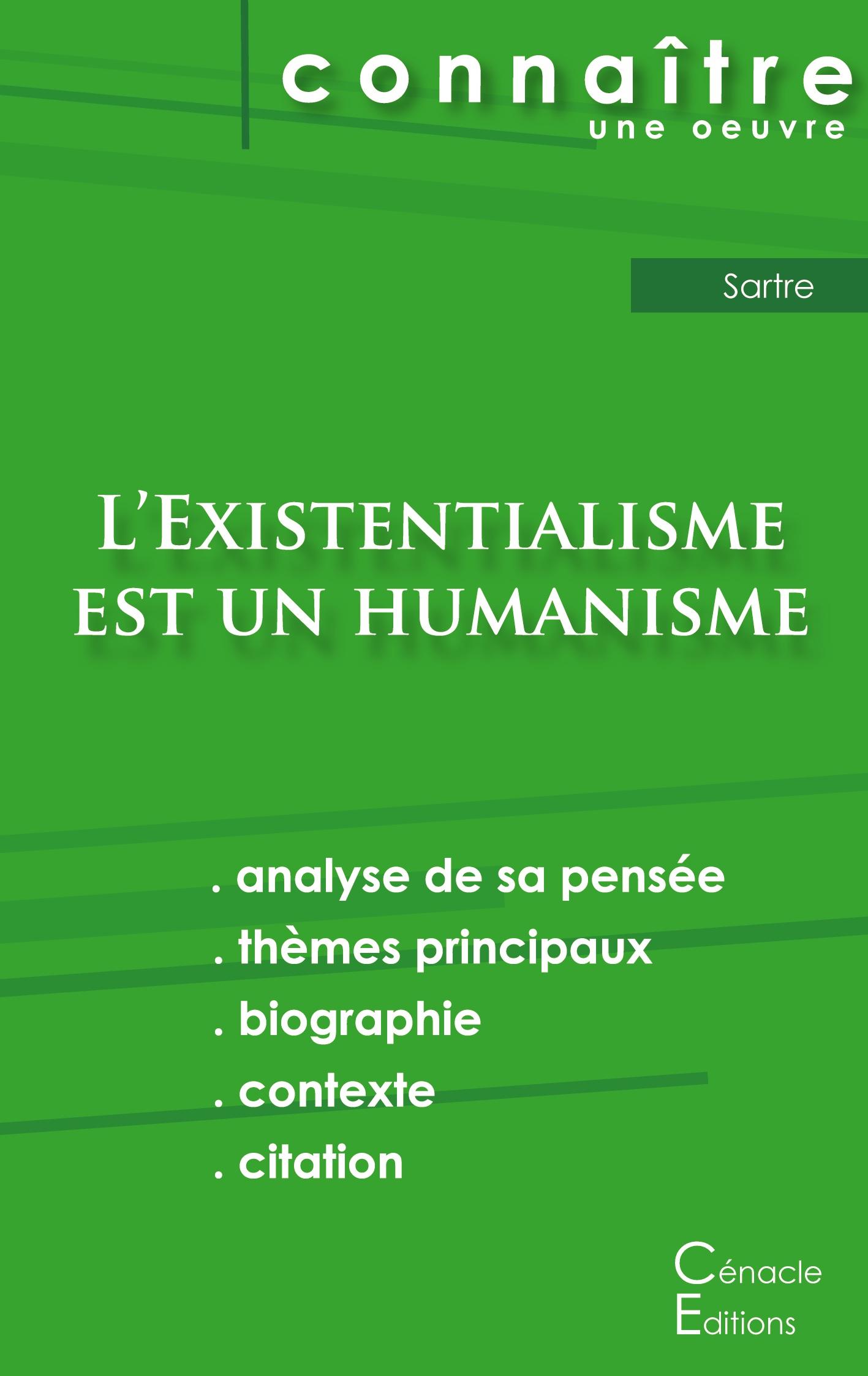 Vorderes Coverbild Fiche de lecture L'Existentialisme est un humanisme de Jean-Paul Sartre (analyse littéraire de référence et résumé complet)