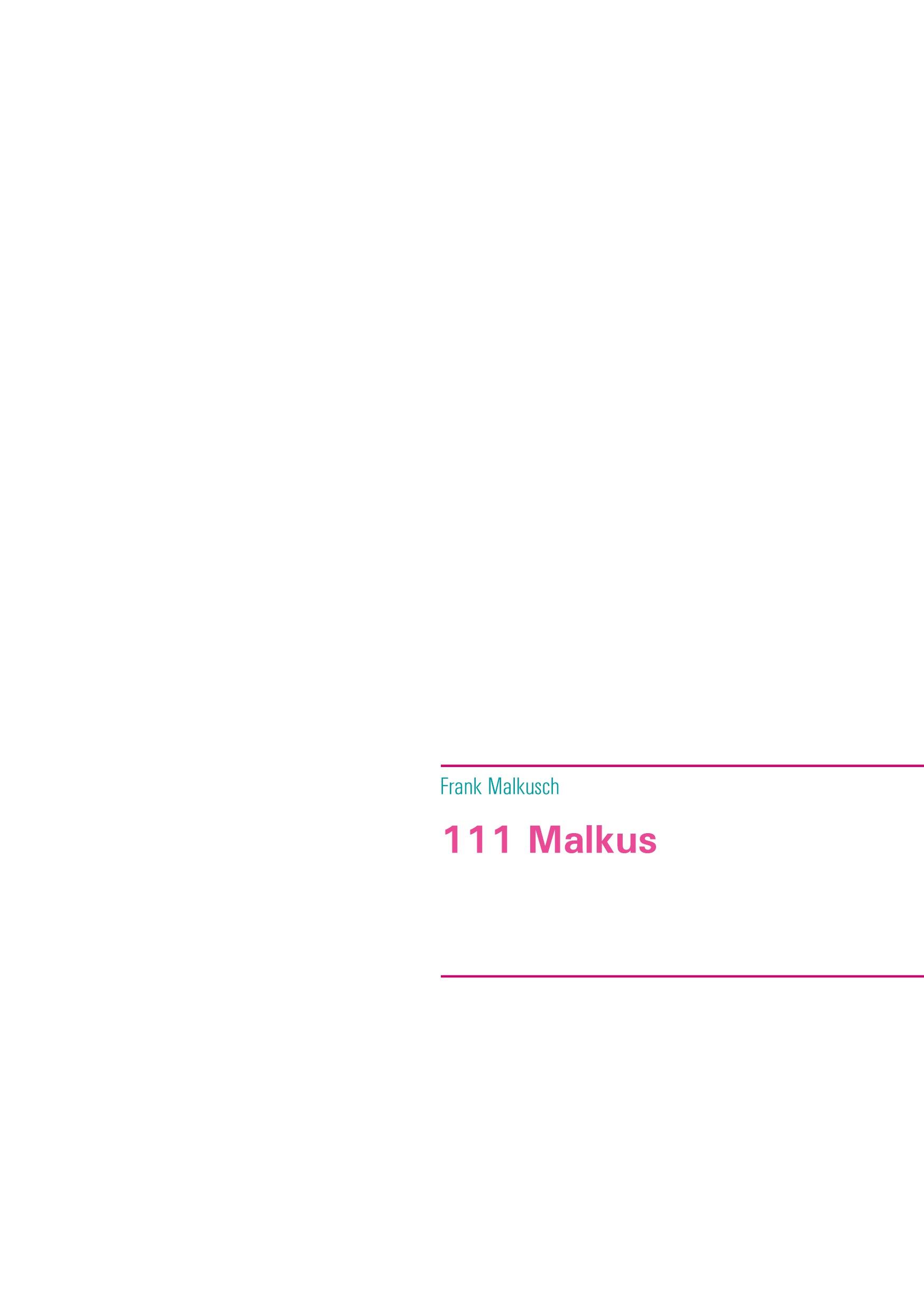 Vorderes Coverbild 111 Malkus