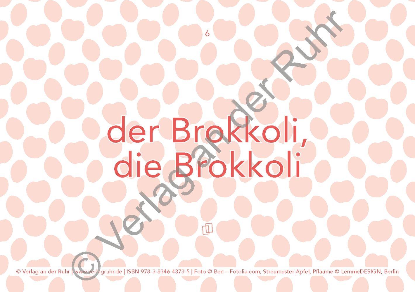 Beispielinhalt (Bild) Fotokarten zur Sprachförderung: Grundwortschatz: Obst und Gemüse