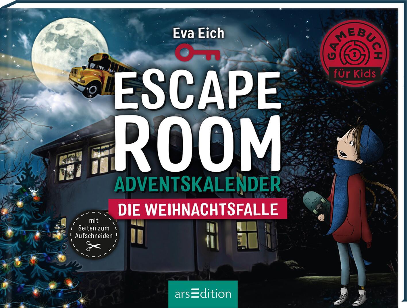Vorderes Coverbild Escape Room Adventskalender. Die Weihnachtsfalle