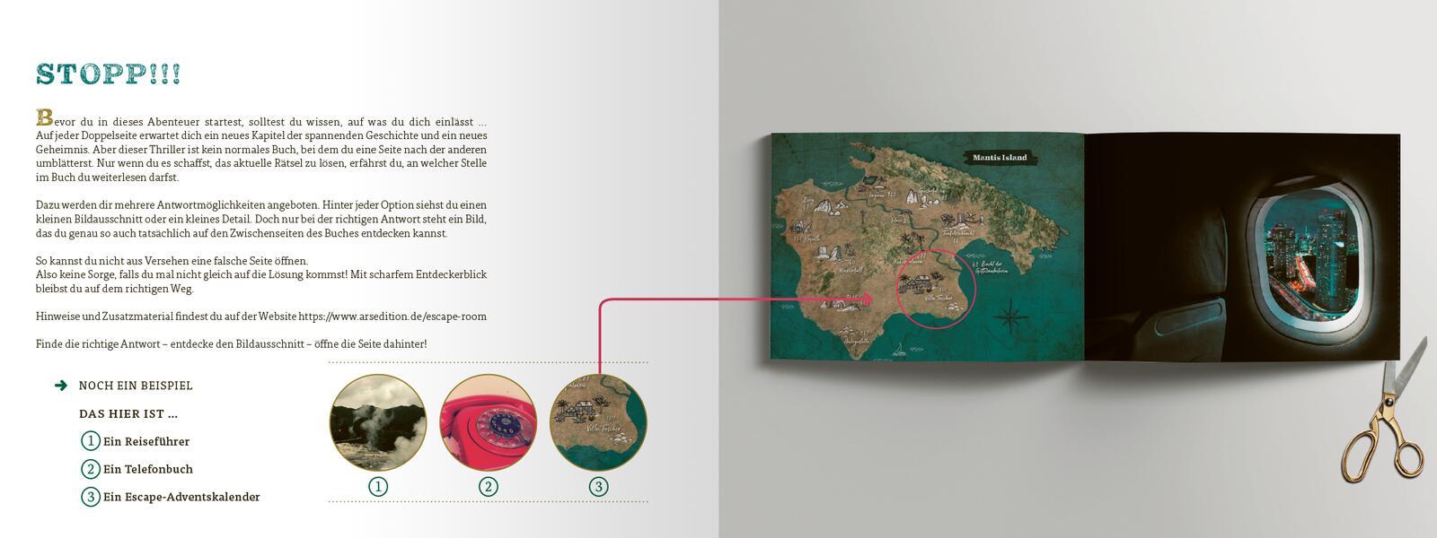 Beispielinhalt (Bild) Escape Room. Die dunkle Insel