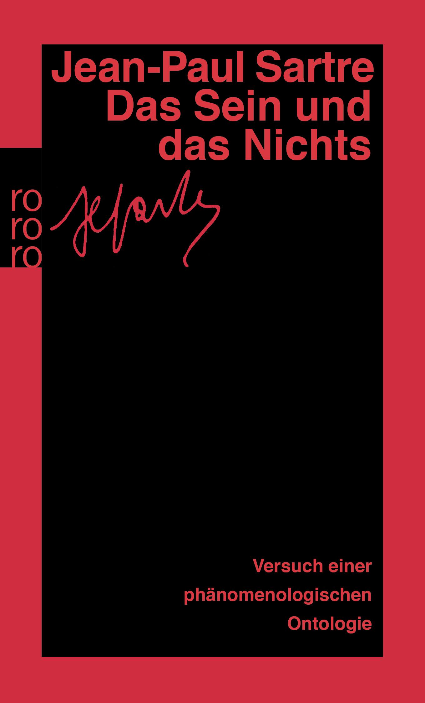 Vorderes Coverbild Das Sein und das Nichts