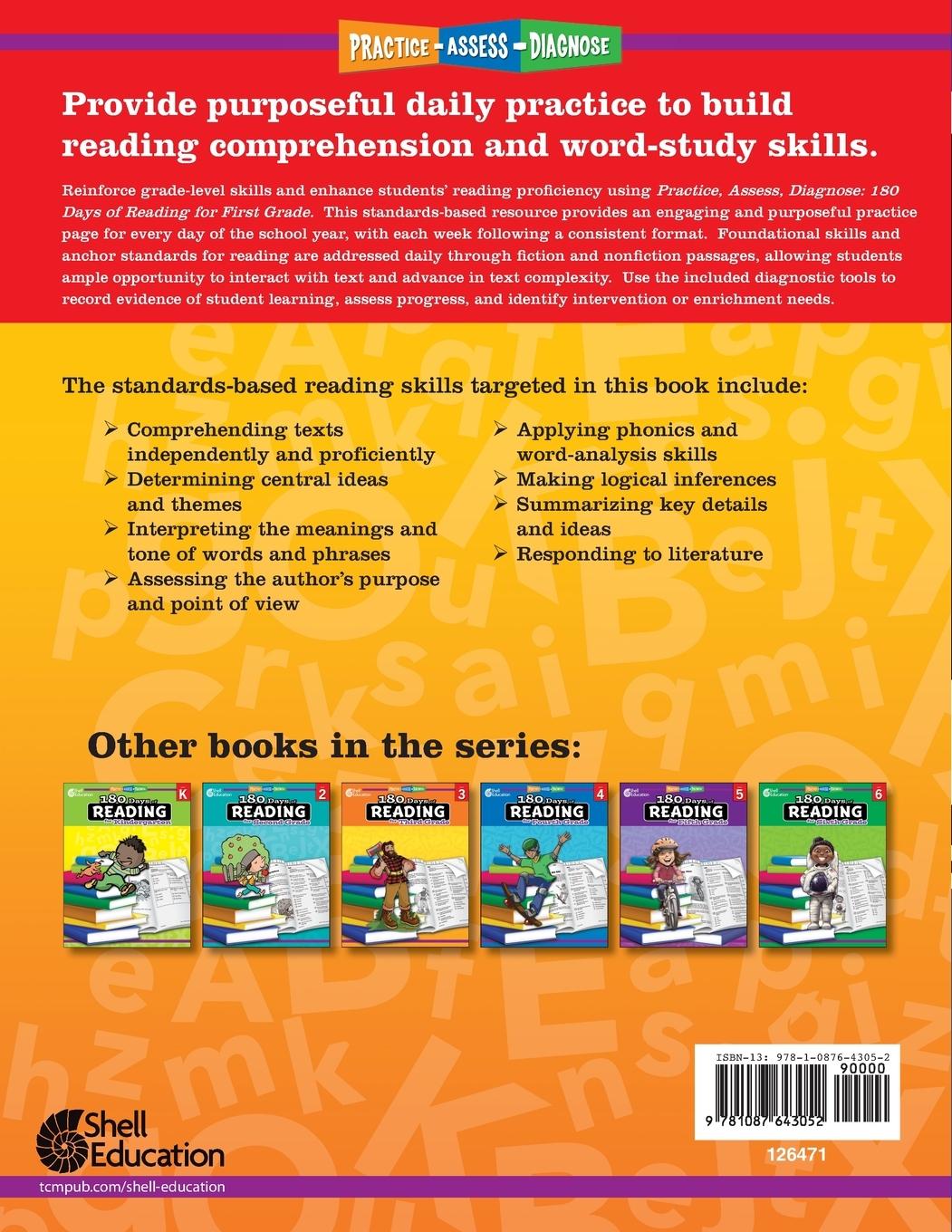 Rückseitencover 180 Days of Reading for First Grade (Spanish)