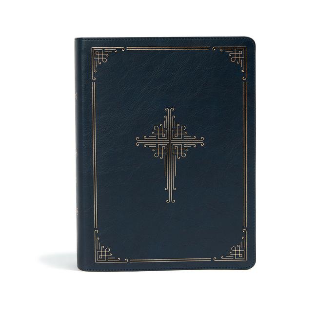 Vorderes Coverbild CSB Ancient Faith Study Bible, Navy Leathertouch