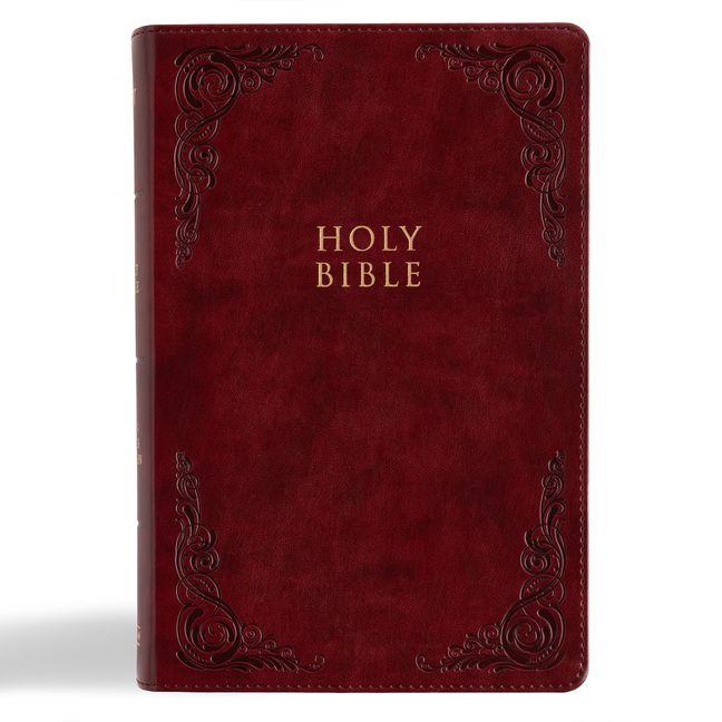 Vorderes Coverbild KJV Large Print Personal Size Reference Bible, Burgundy Leathertouch