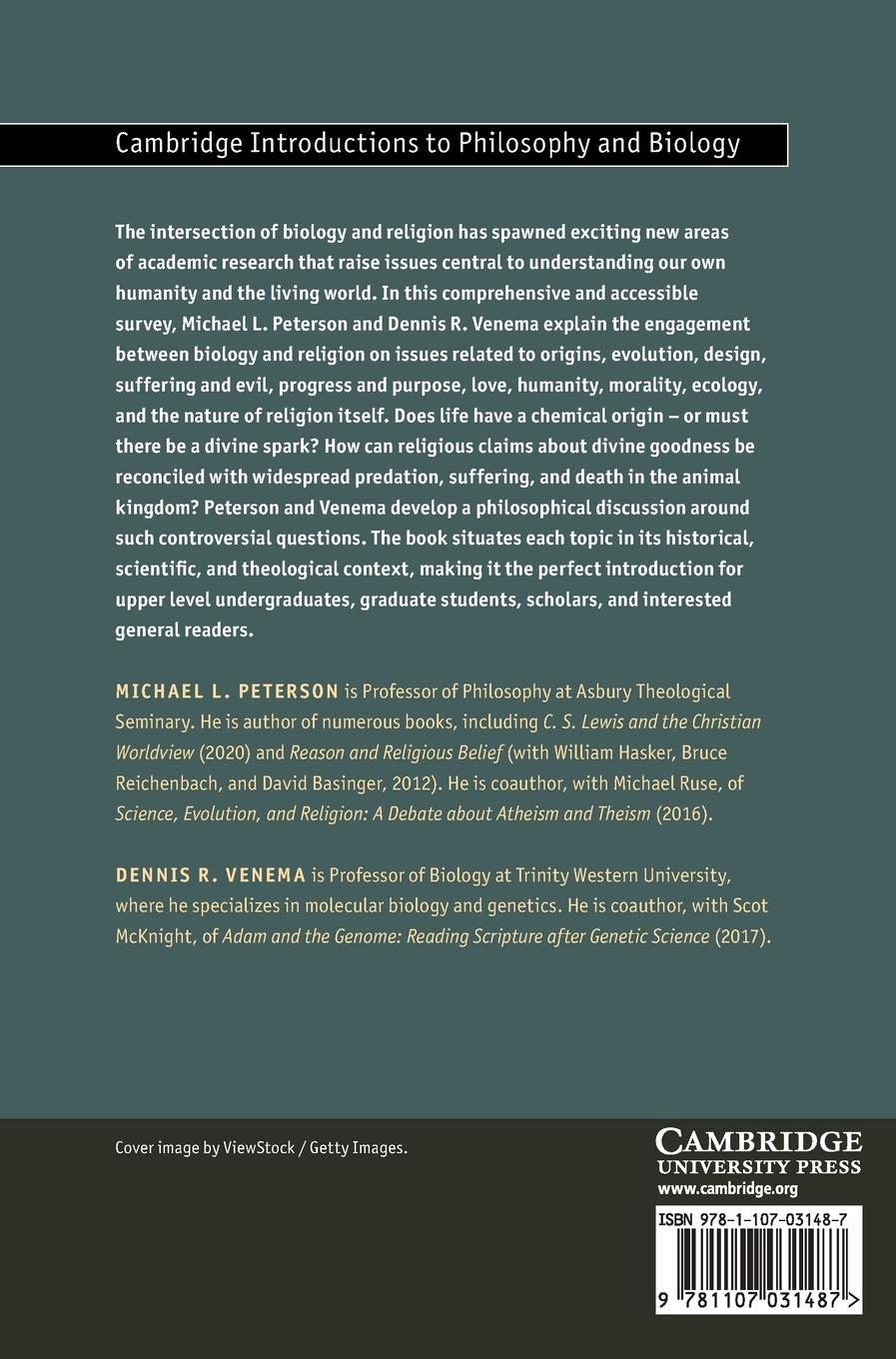 Rückseitencover Biology, Religion, and Philosophy