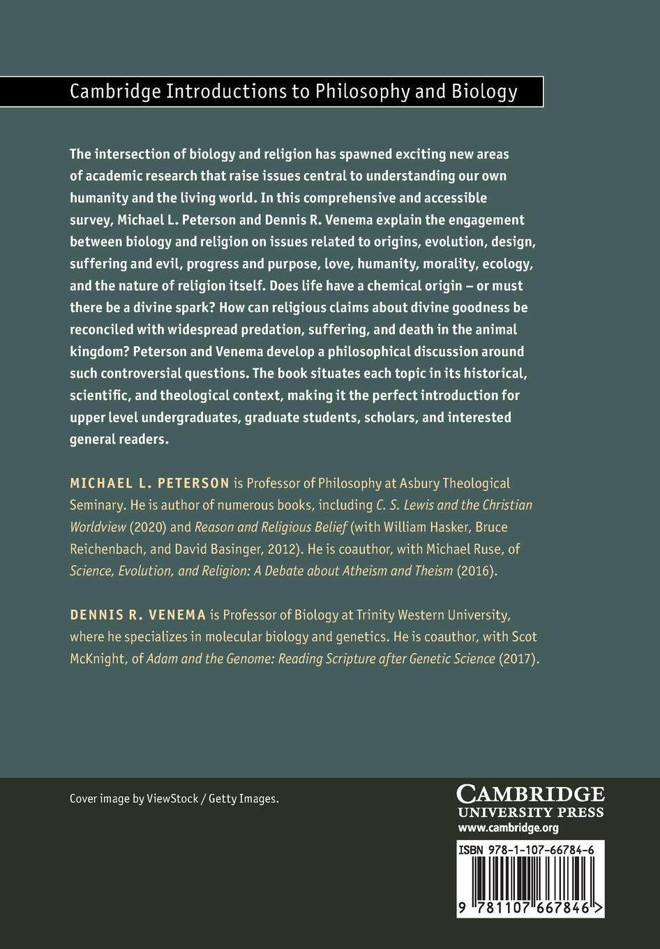 Rückseitencover Biology, Religion, and Philosophy