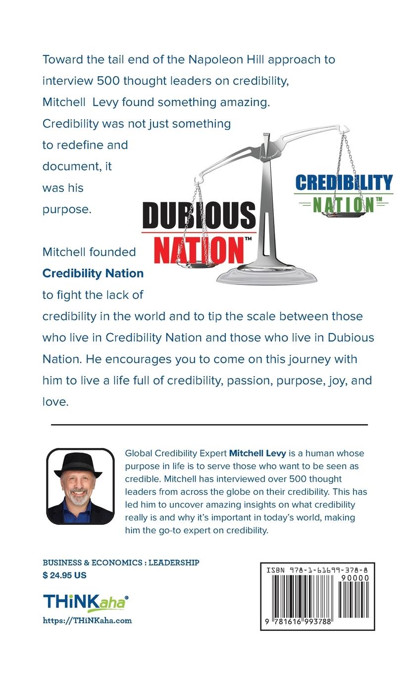 Rückseitencover Credibility Nation: For Professionals Who Want to Be Seen as Credible