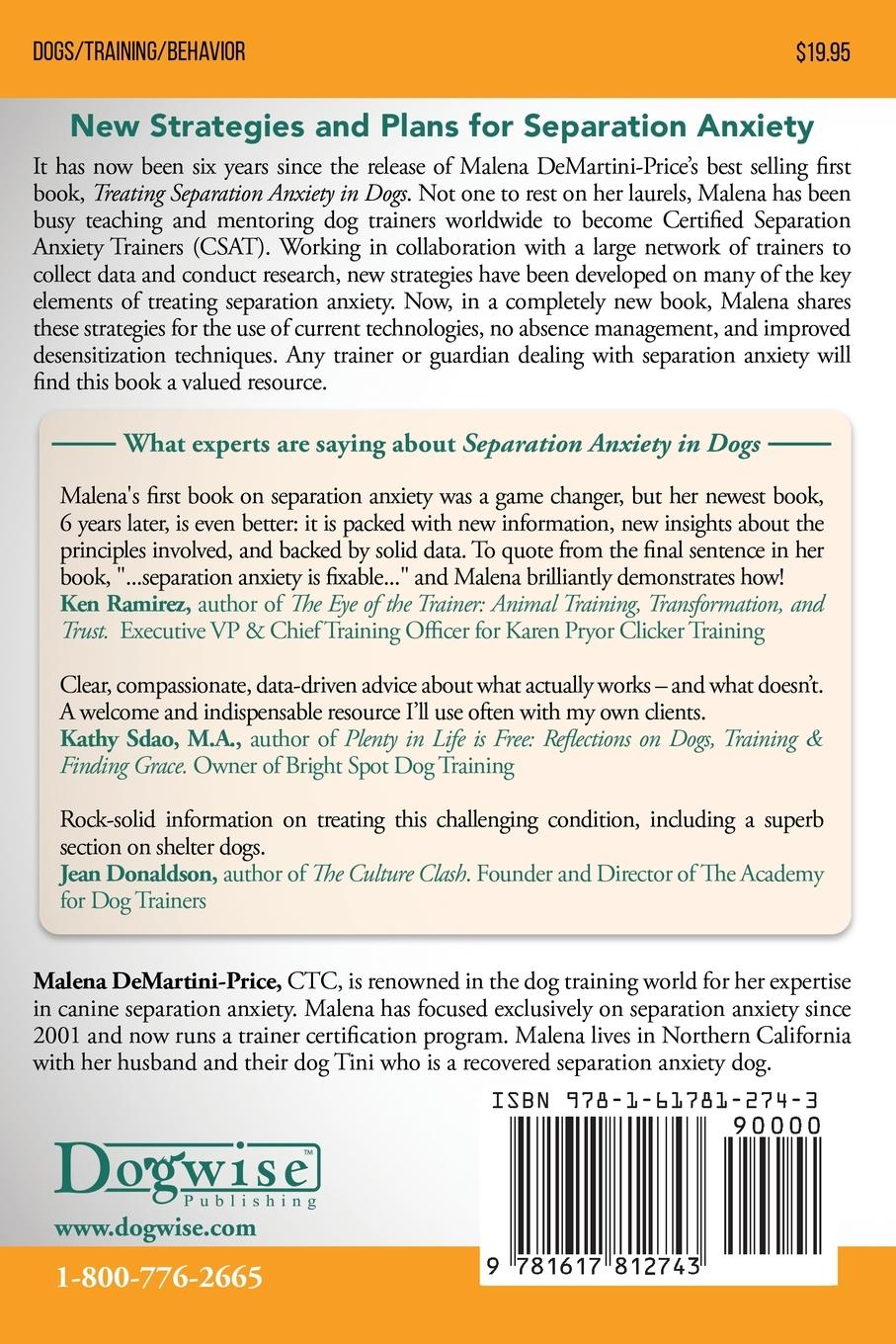 Rückseitencover Separation Anxiety in Dogs - Next Generation Treatment Protocols and Practices