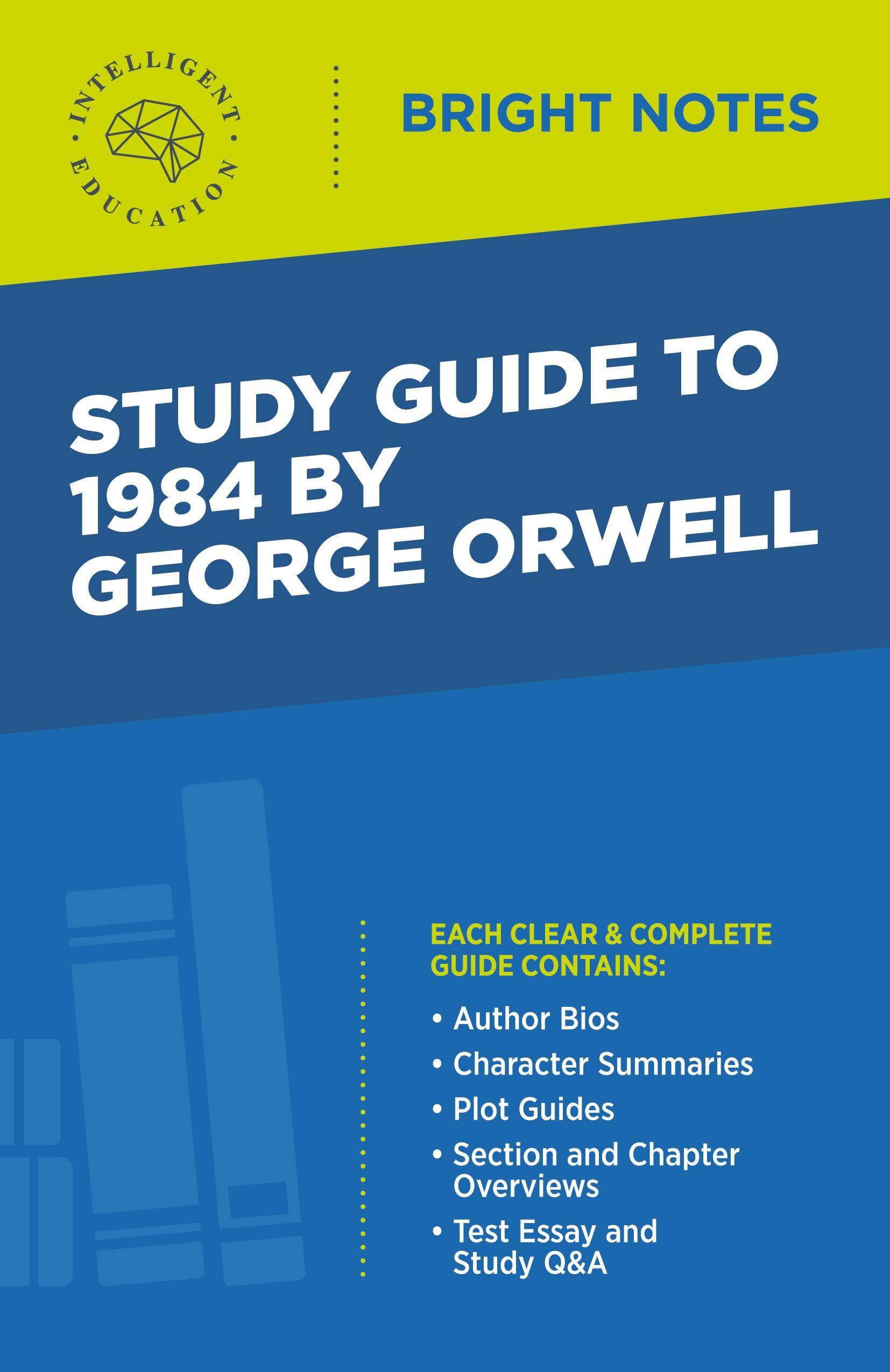 Vorderes Coverbild Study Guide to 1984 by George Orwell