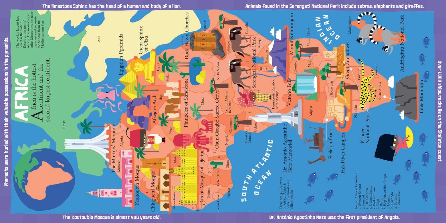 Beispielinhalt (Bild) Scribblers' Landmark Atlas