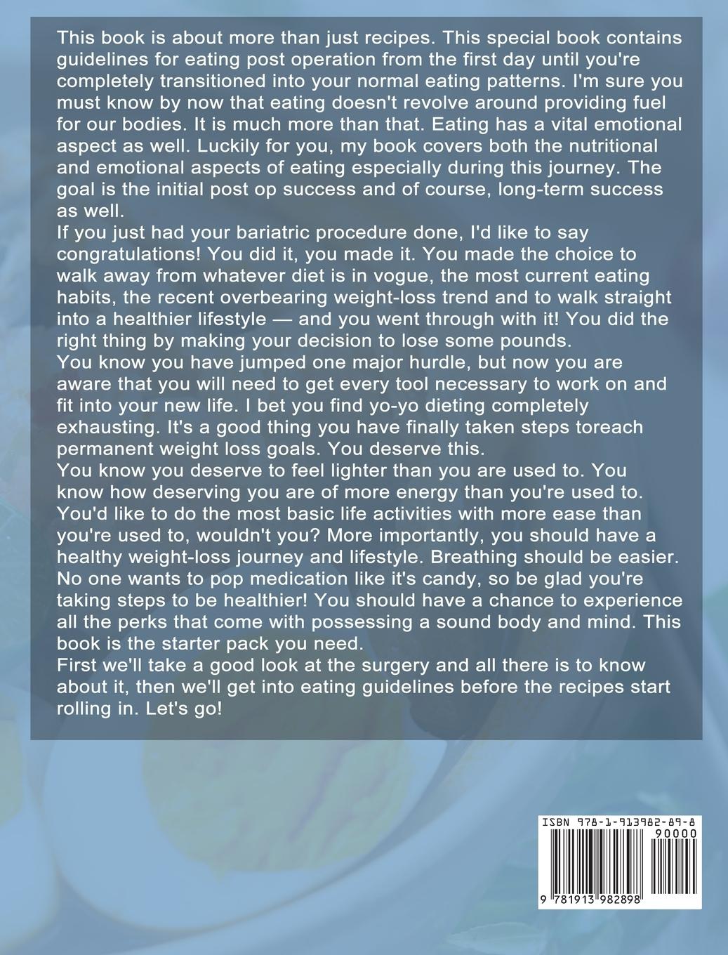 Rückseitencover Gastric Sleeve Bariatric Cookbook