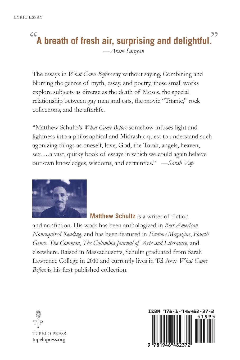 Rückseitencover What Came Before