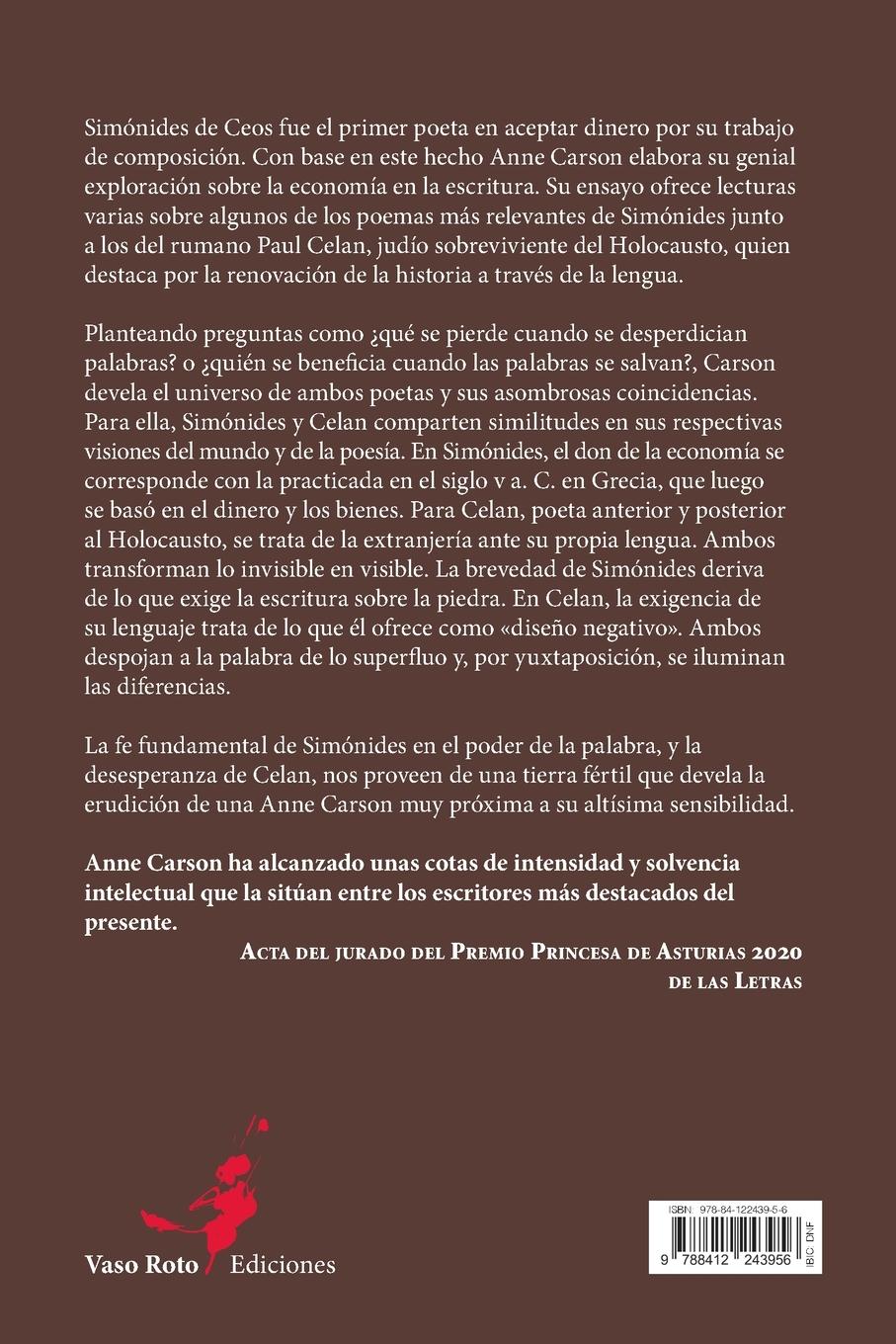 Rückseitencover Economía de lo que no se pierde