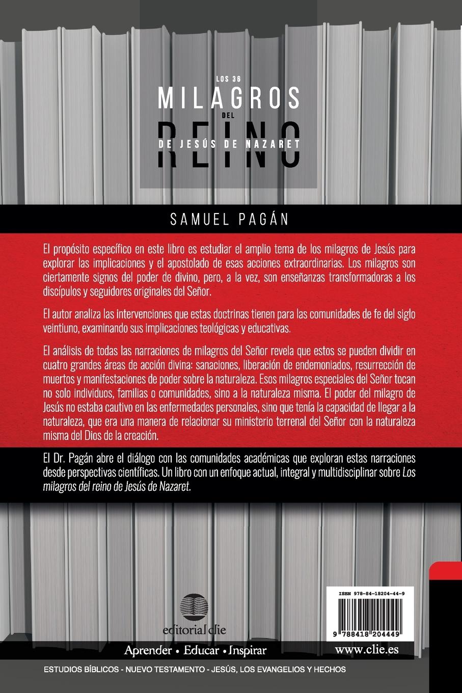 Rückseitencover Los Milagros del Reino de Jesús de Nazaret