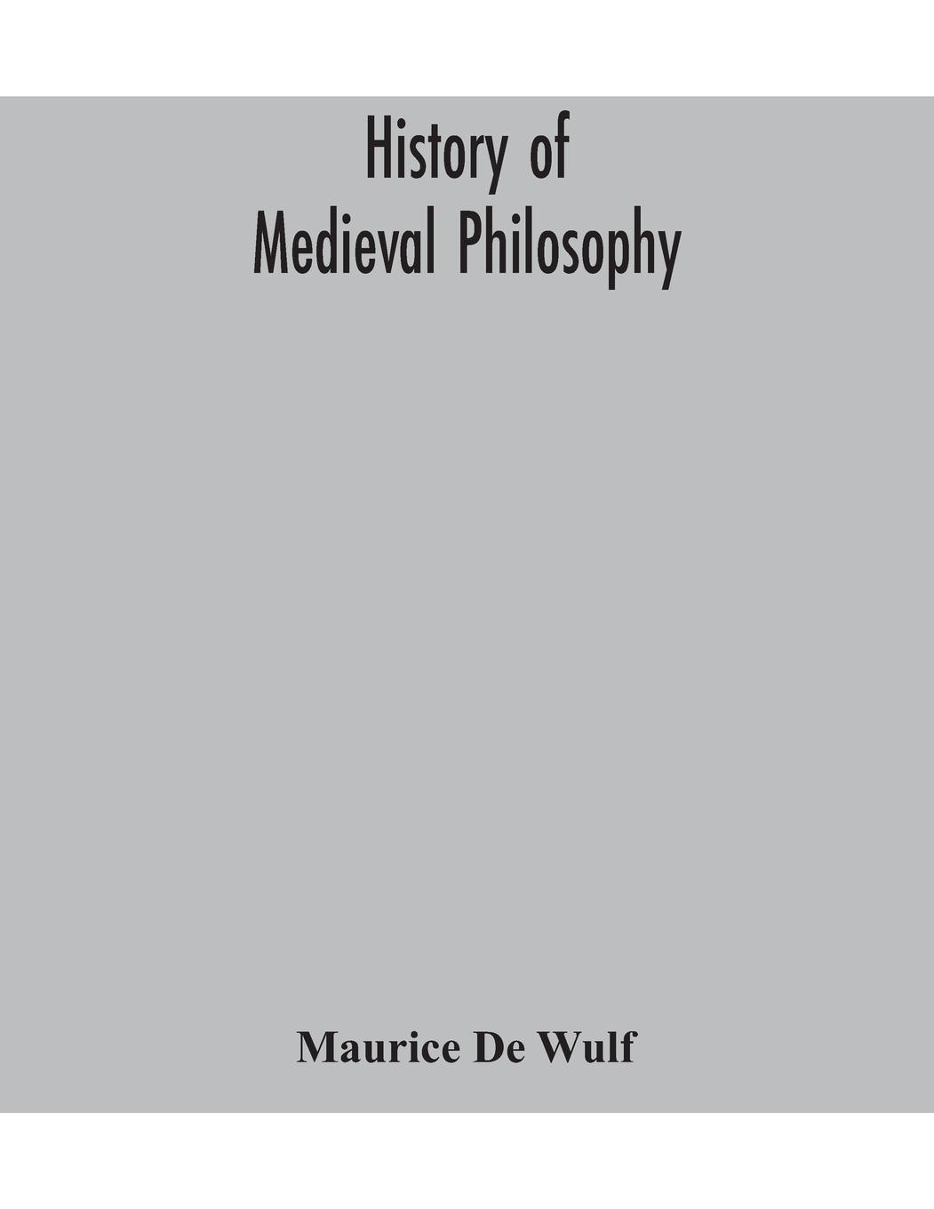 Vorderes Coverbild History of medieval philosophy