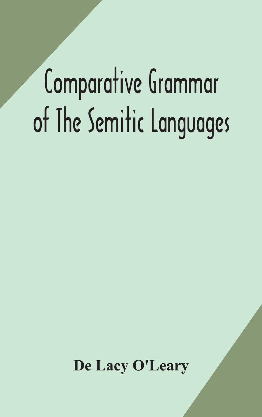 Vorderes Coverbild Comparative Grammar Of The Semitic Languages