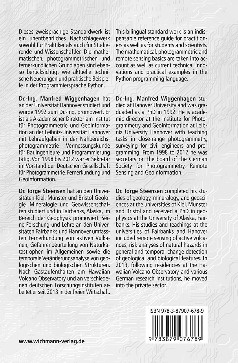 Rückseitencover Taschenbuch zur Photogrammetrie und Fernerkundung