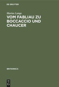 Vorderes Coverbild Vom Fabliau zu Boccaccio und Chaucer