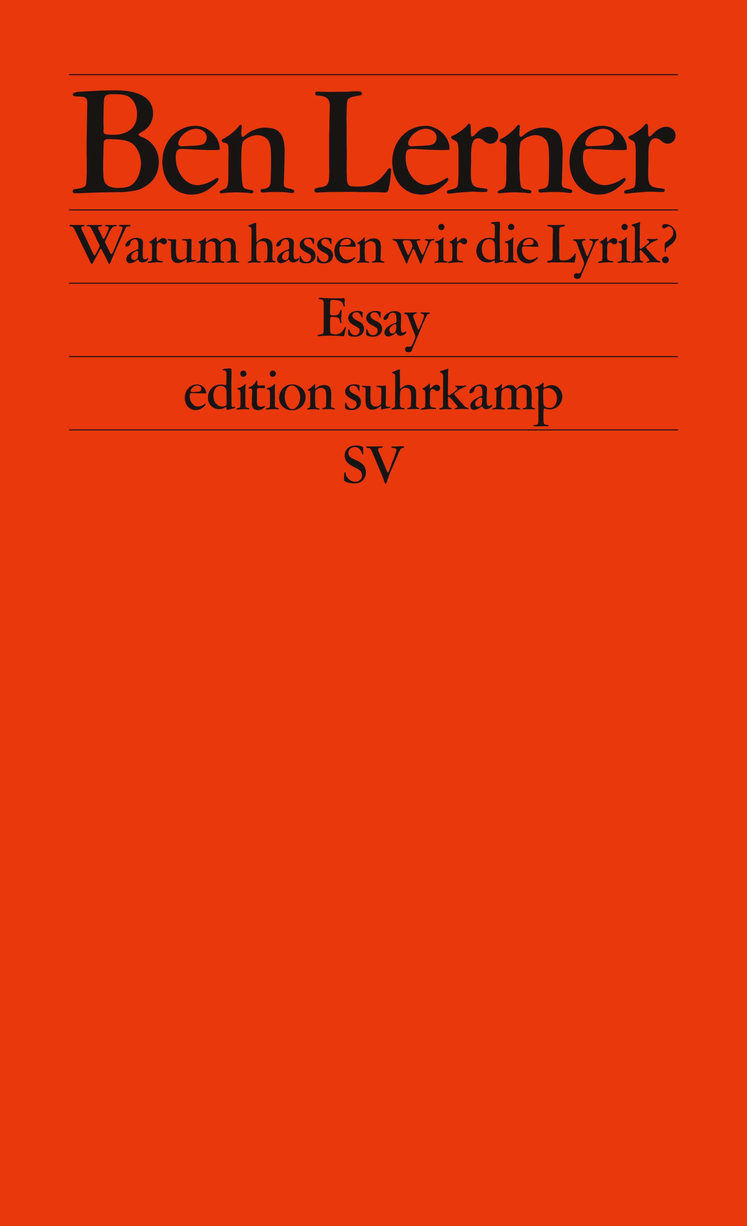 Vorderes Coverbild Warum hassen wir die Lyrik?