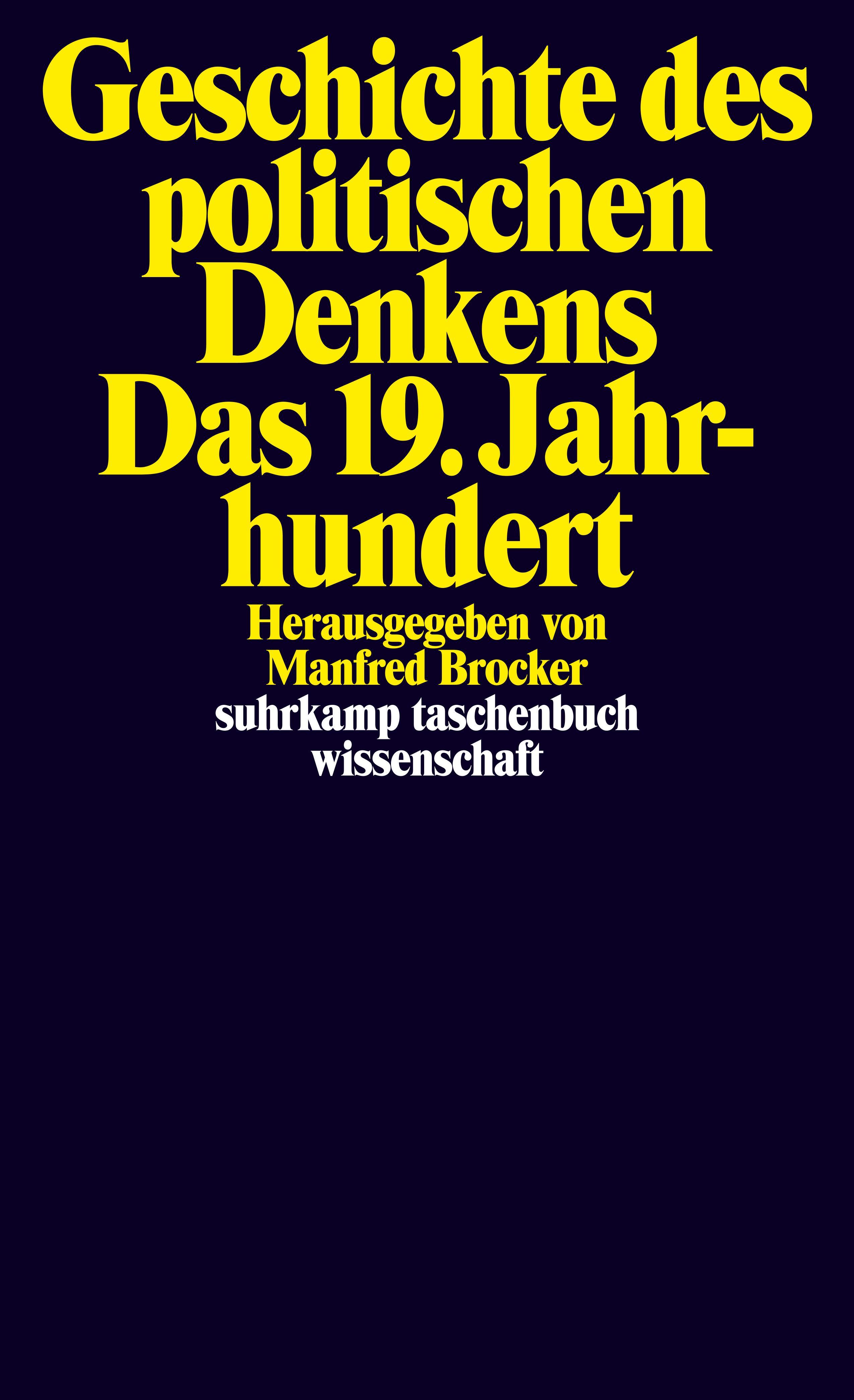 Vorderes Coverbild Geschichte des politischen Denkens. Das 19. Jahrhundert