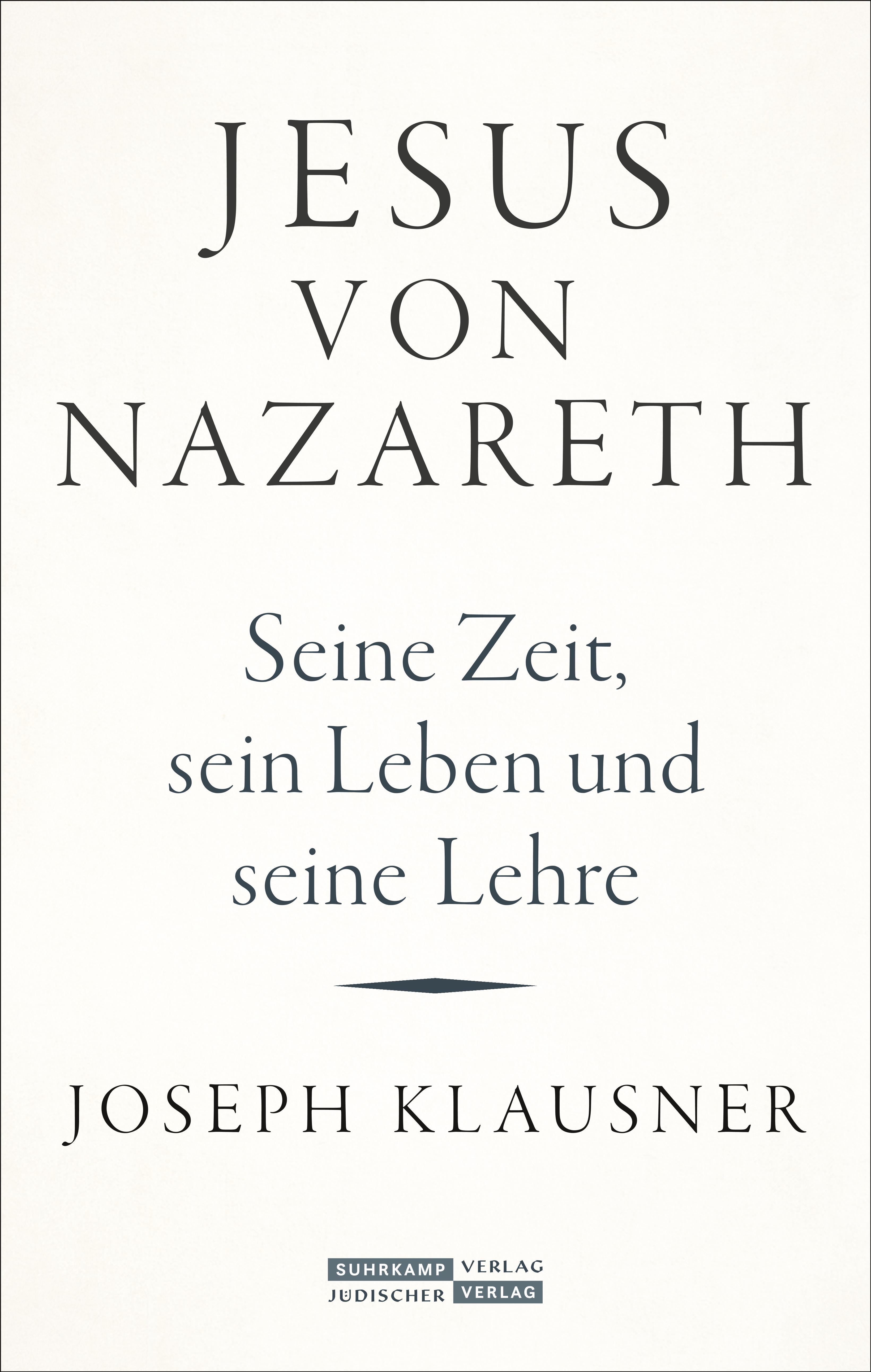 Vorderes Coverbild Jesus von Nazareth