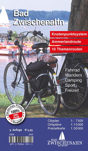 Vorderes Coverbild Bad Zwischenahn, KVplan, Radkarte/Knotenpunktkarte/Wanderkarte/Stadtplan, 1:30.000 / 1:15.000 / 1:7.500