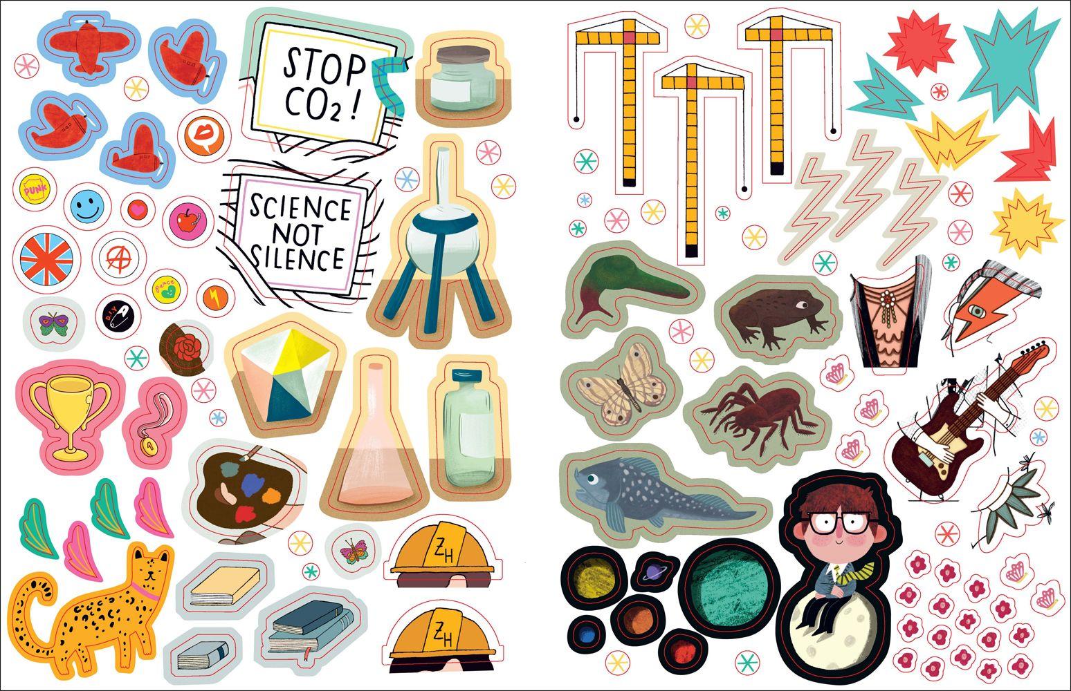 Beispielinhalt (Bild) Little People, Big Dreams: Sticker-Mitmach-Buch