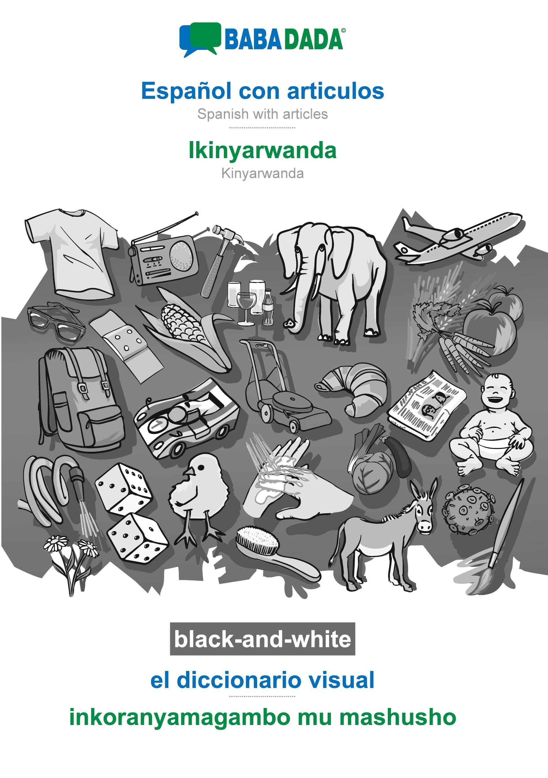 Vorderes Coverbild Español con articulos - Ikinyarwanda, el diccionario visual, BW
