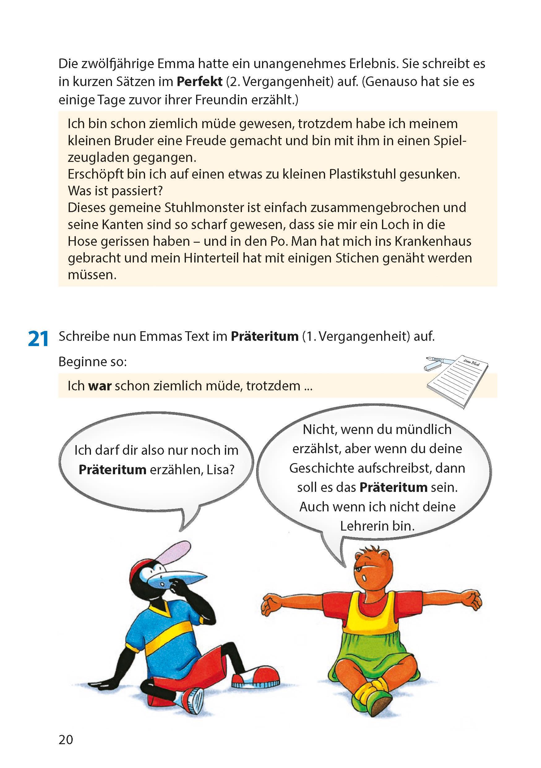 Beispielinhalt (Bild) Erlebniserzählung. Aufsatz 4./5. Klasse, A5-Heft