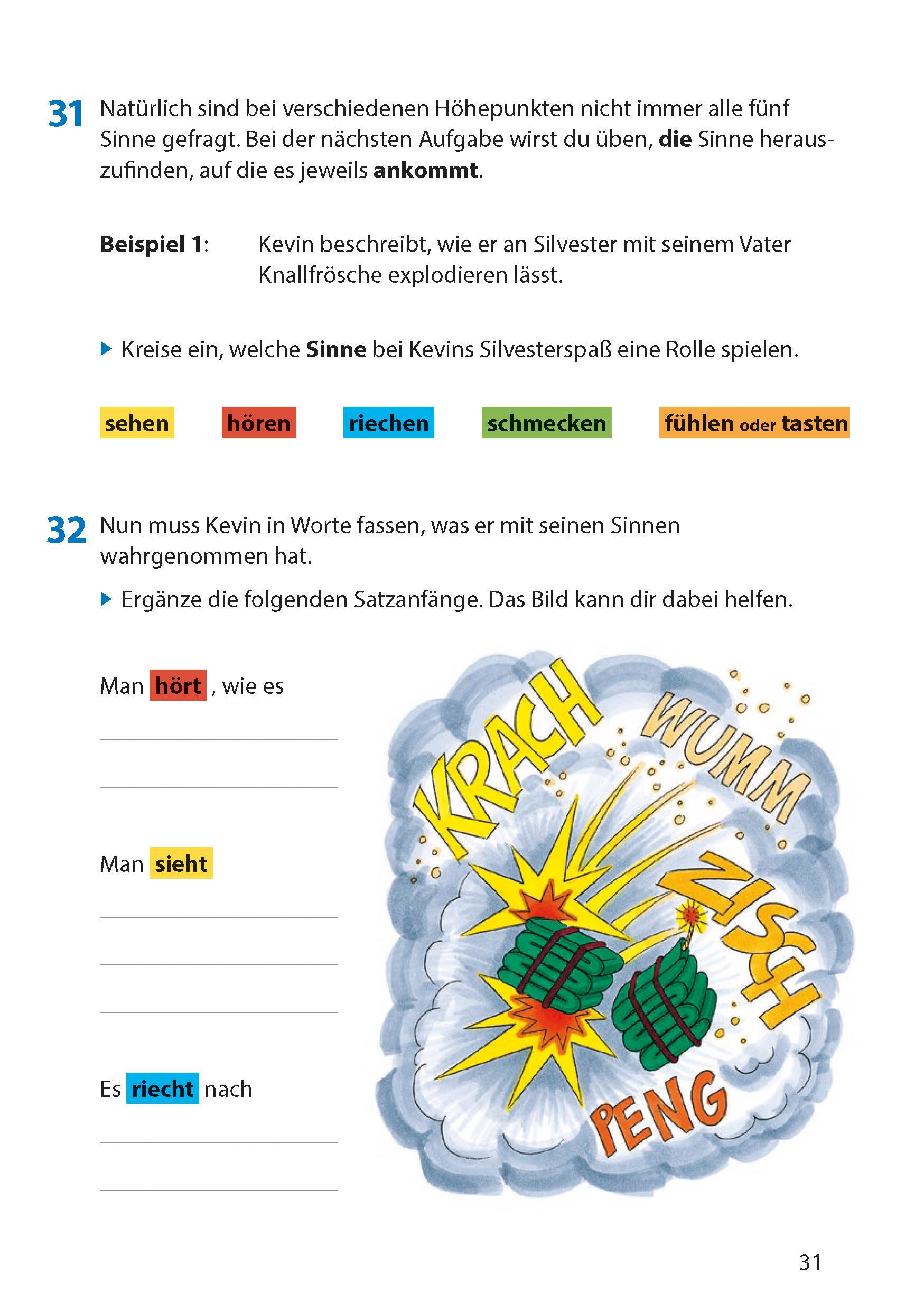 Beispielinhalt (Bild) Erlebniserzählung. Aufsatz 4./5. Klasse, A5-Heft