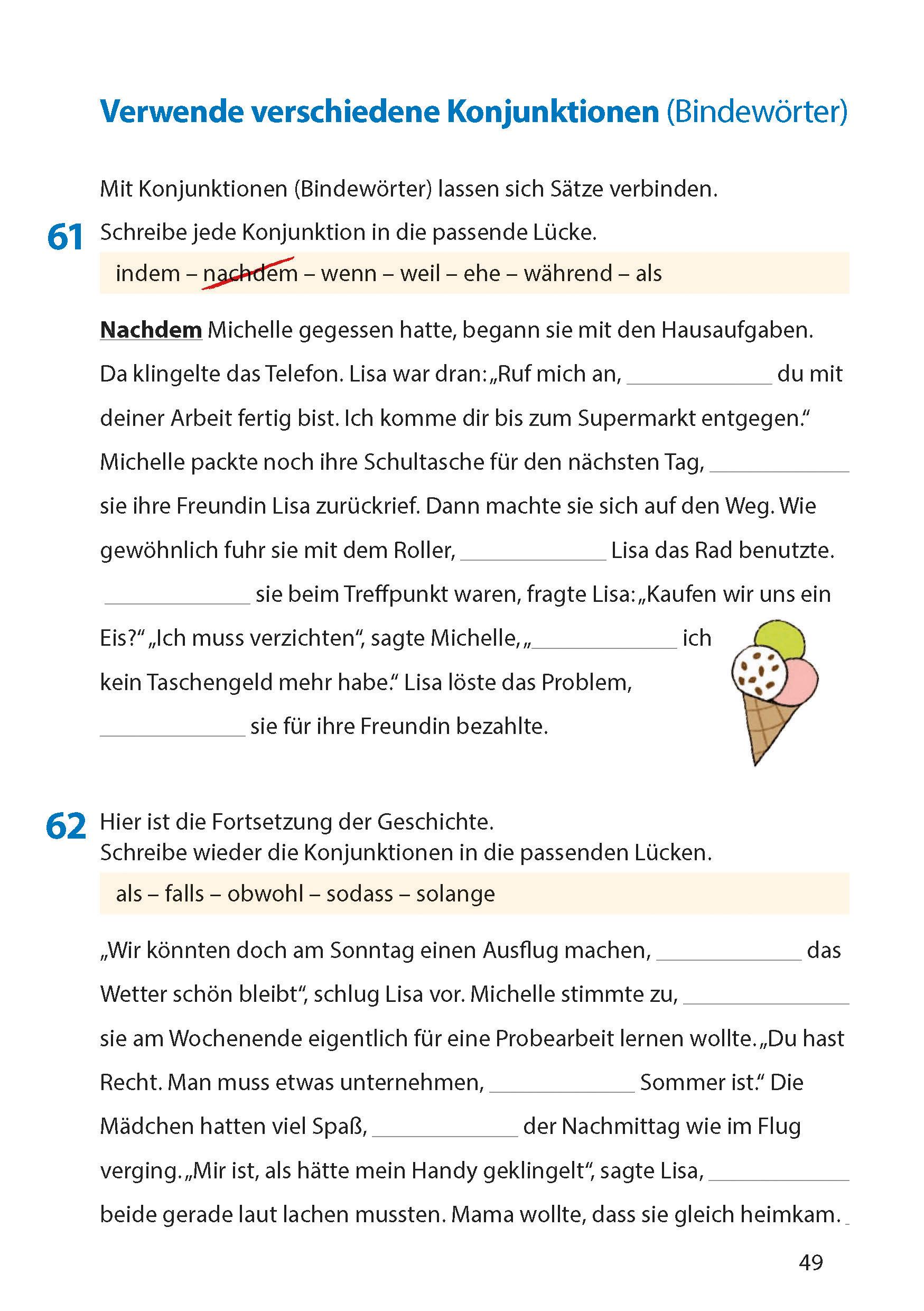 Beispielinhalt (Bild) Erlebniserzählung. Aufsatz 4./5. Klasse, A5-Heft