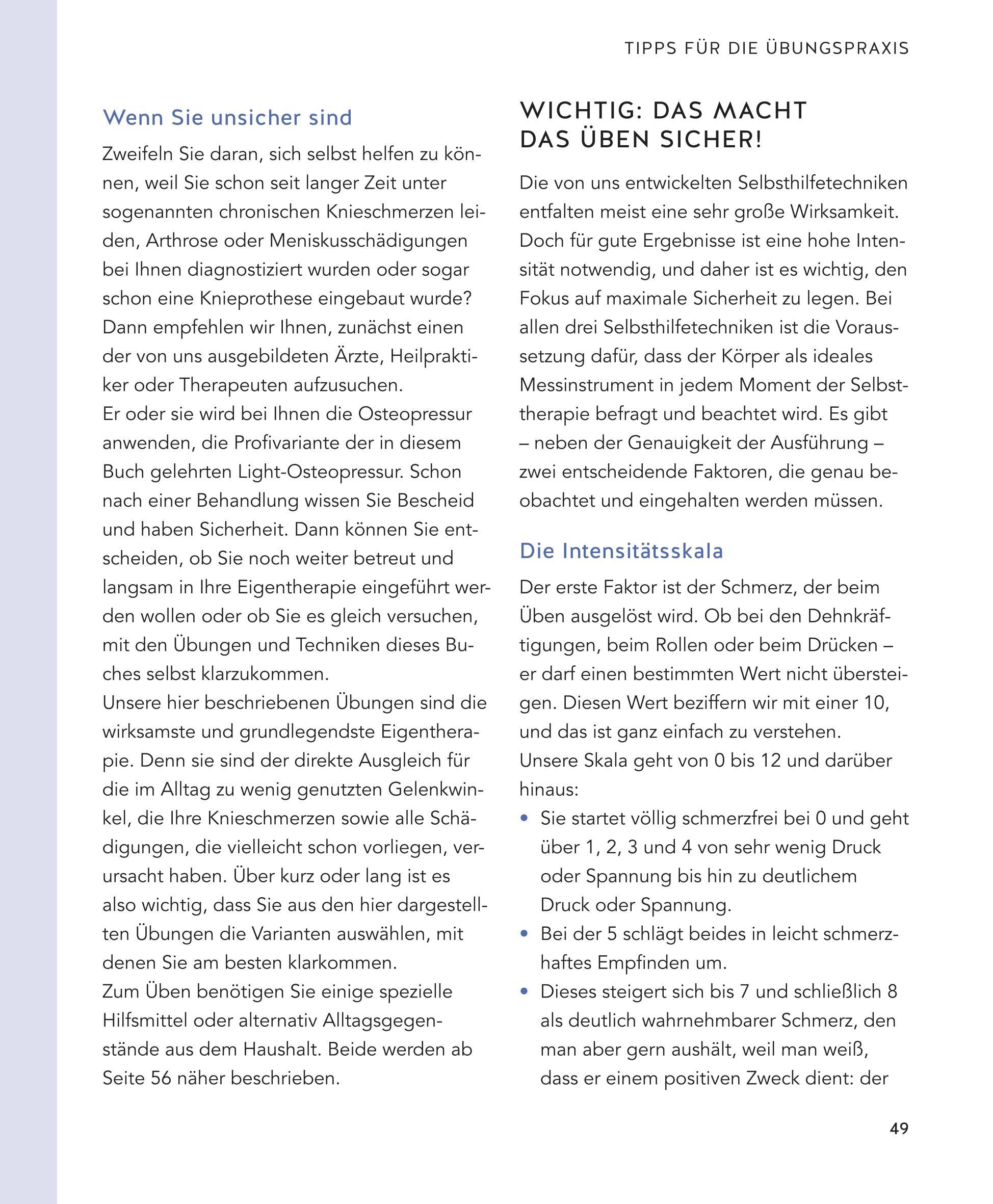 Beispielinhalt (Bild) Knie - Meniskusschmerzen selbst behandeln