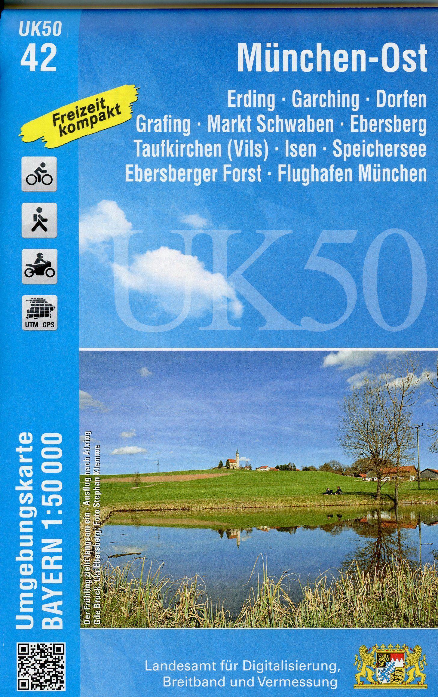 Vorderes Coverbild München-Ost Dorfen -  Ebersberg - Erding 1 : 50 000 (UK50-42)