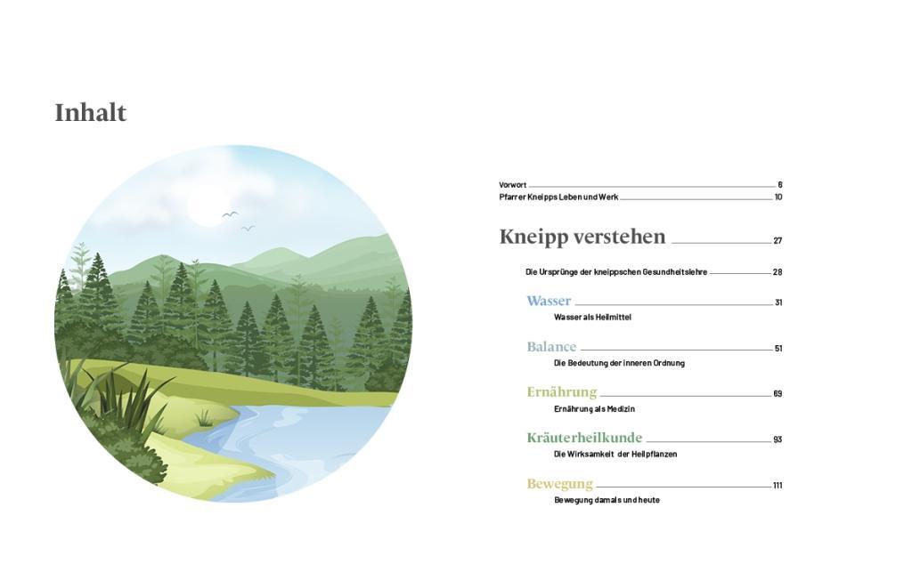 Beispielinhalt (Bild) Das große Kneipp-Buch