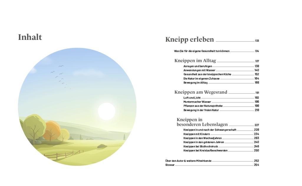 Beispielinhalt (Bild) Das große Kneipp-Buch