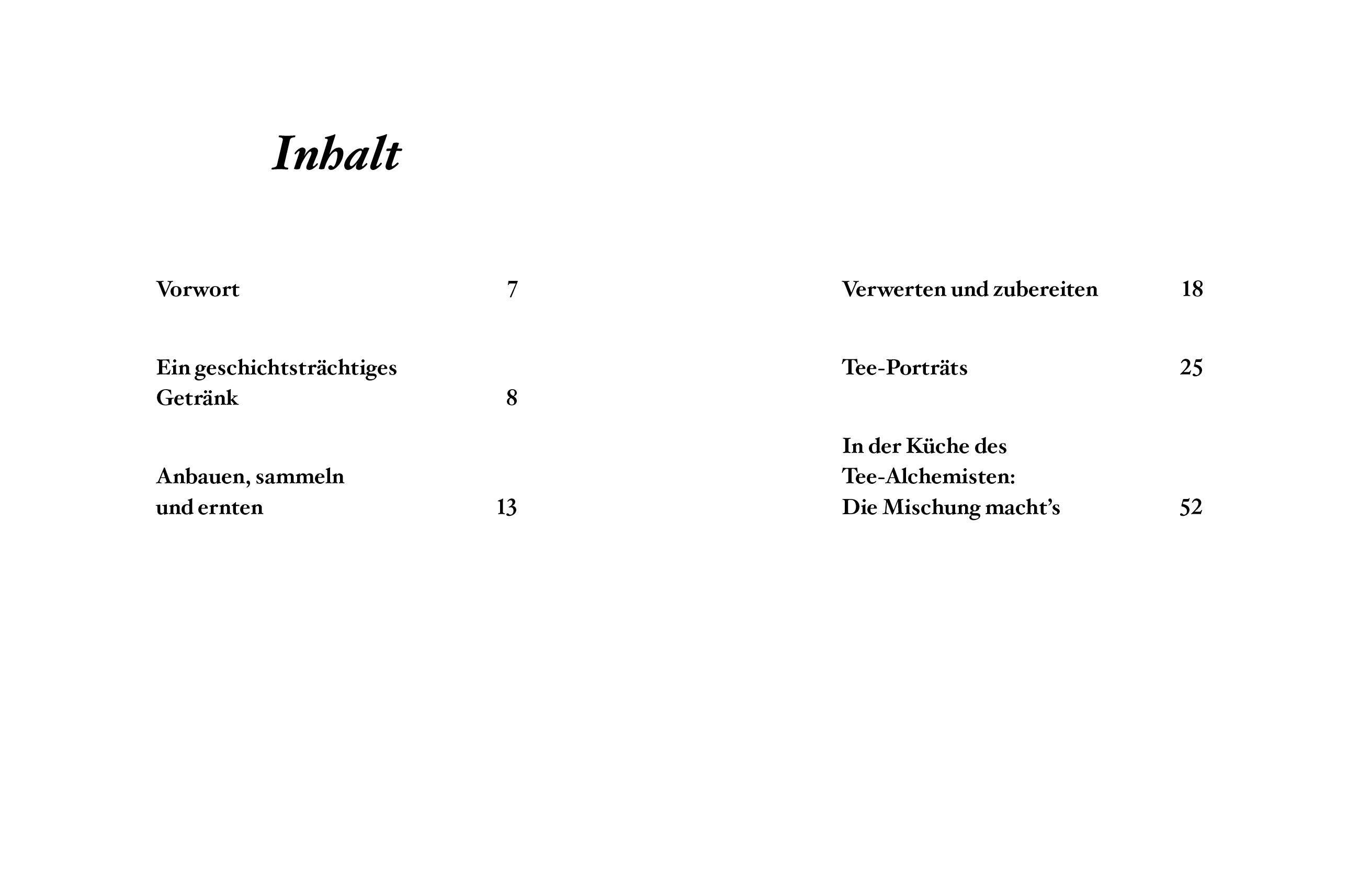 Beispielinhalt (Bild) Das kleine Buch: Teegenuss aus Früchten, Blüten und Blättern
