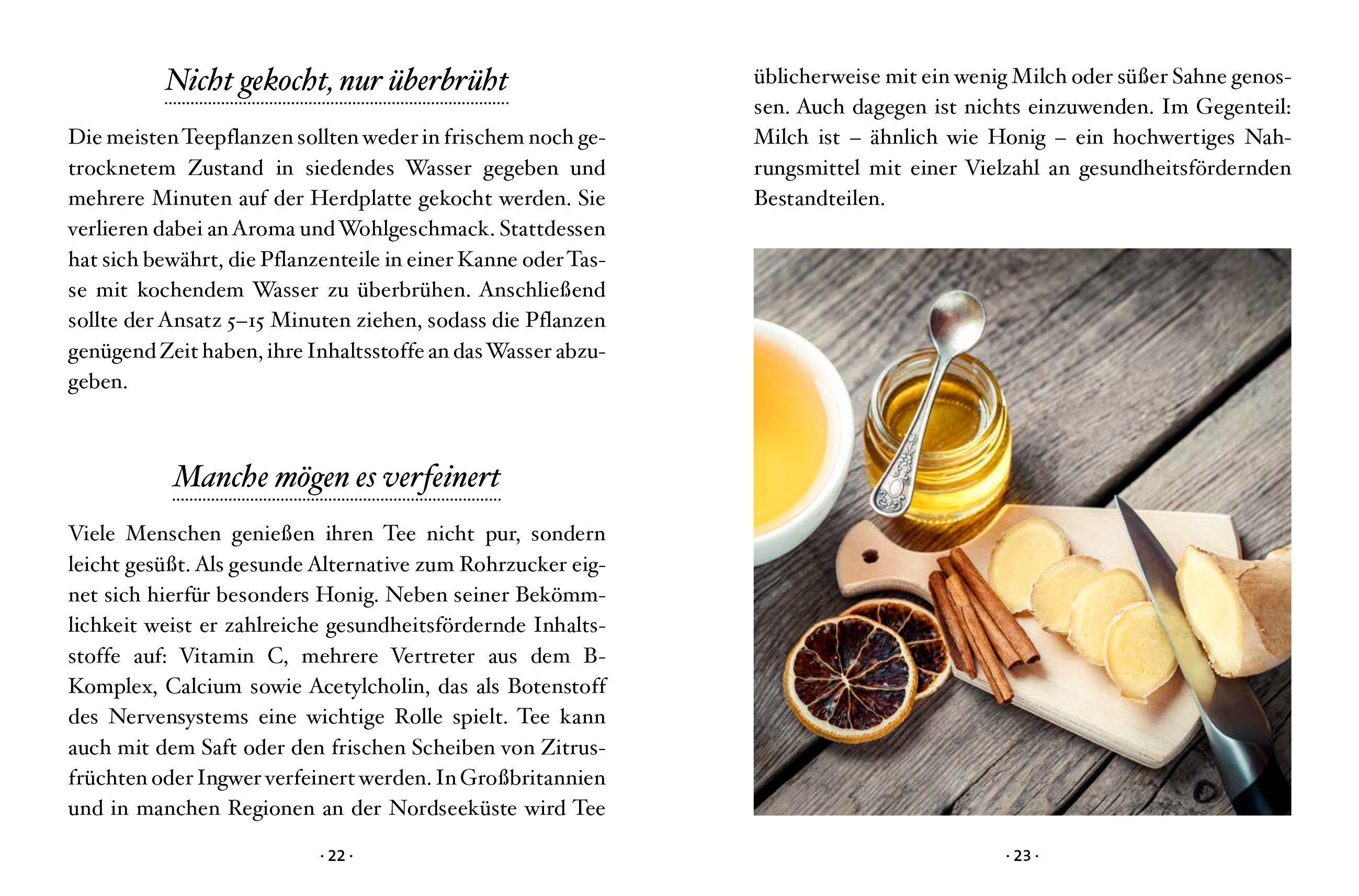 Beispielinhalt (Bild) Das kleine Buch: Teegenuss aus Früchten, Blüten und Blättern