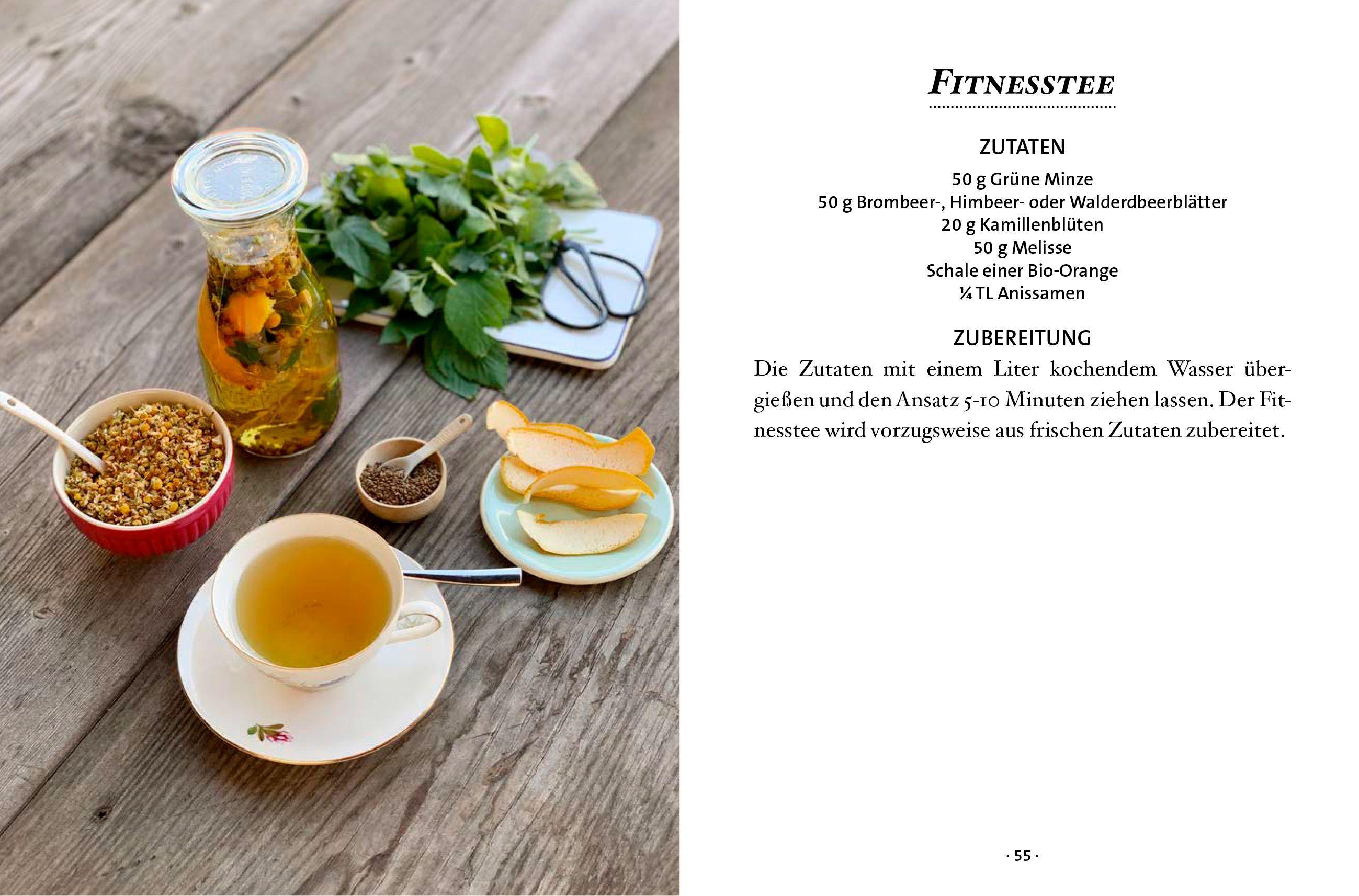 Beispielinhalt (Bild) Das kleine Buch: Teegenuss aus Früchten, Blüten und Blättern