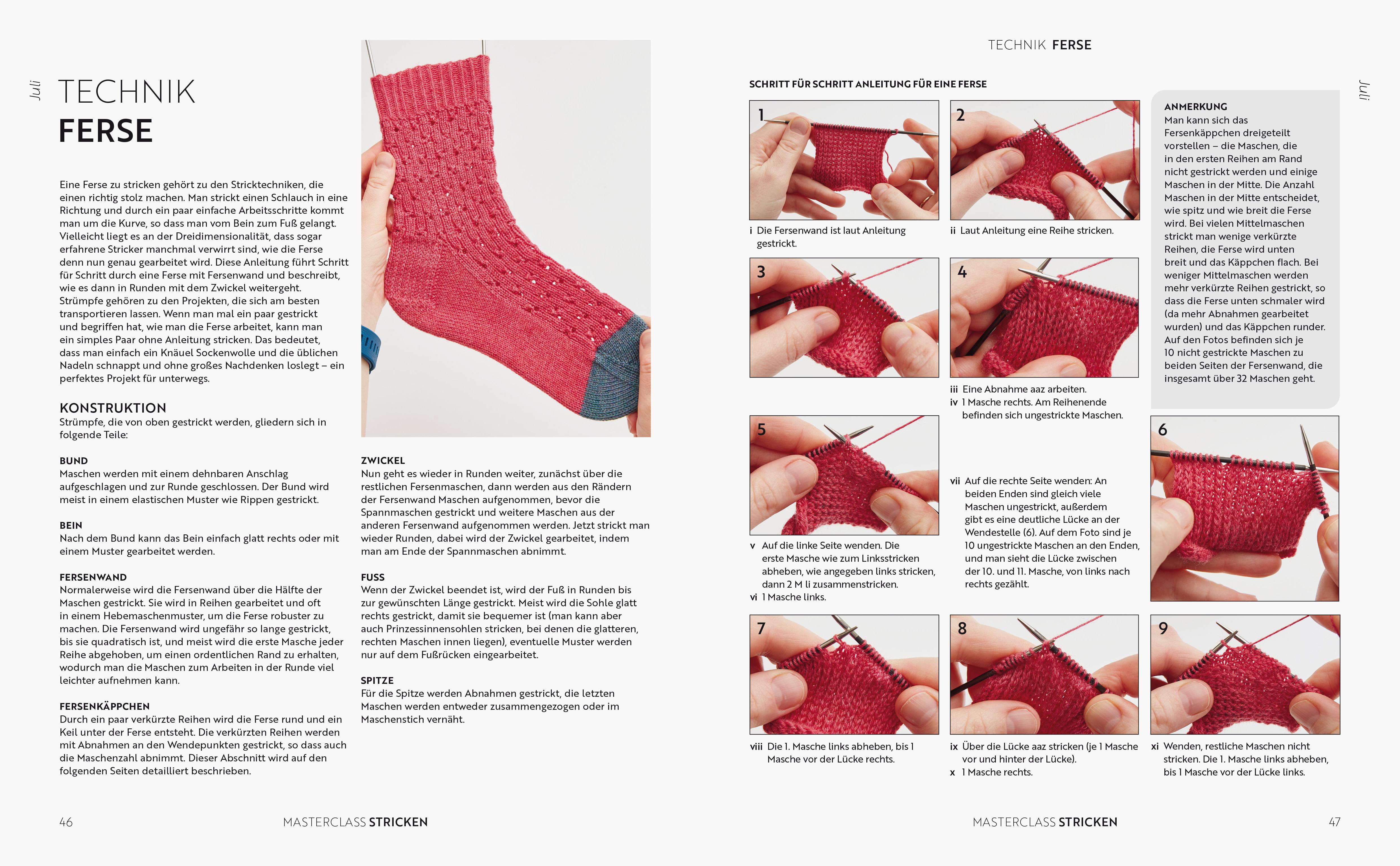 Beispielinhalt (Bild) Masterclass Stricken