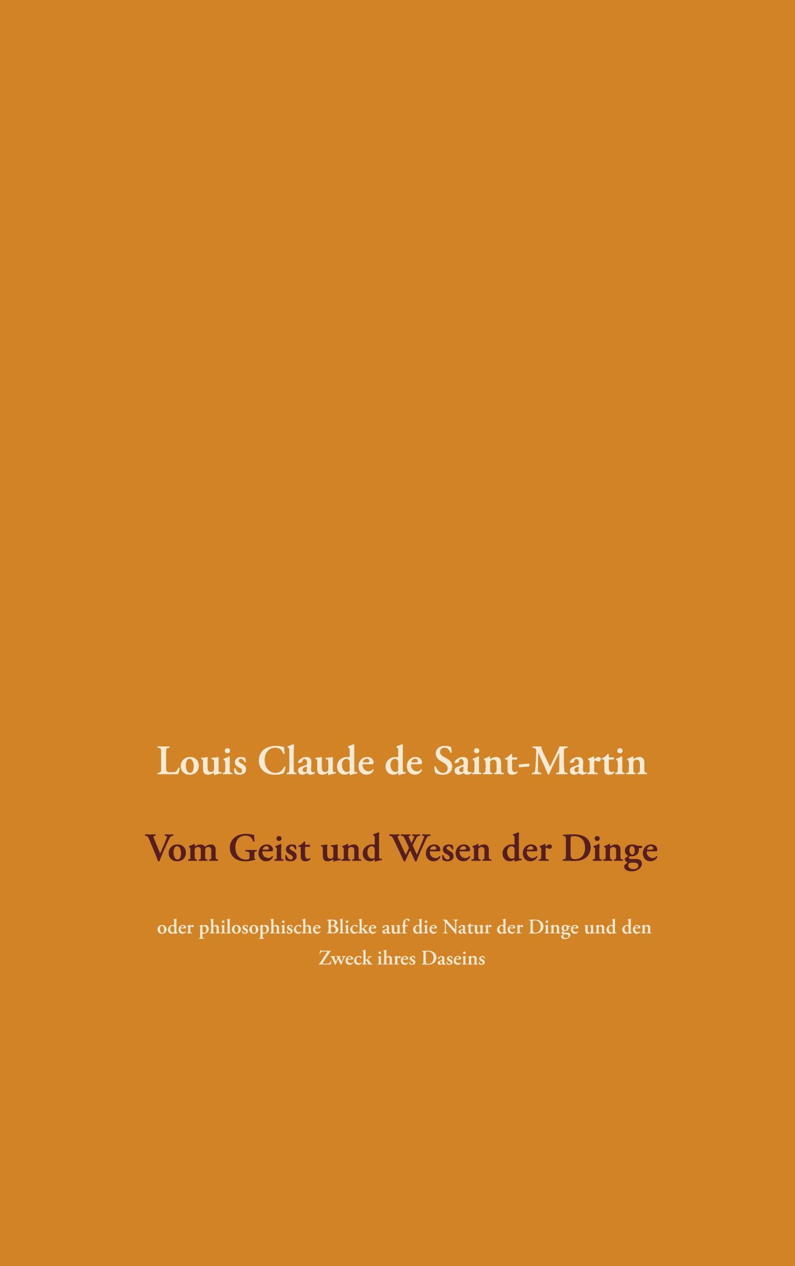 Vorderes Coverbild Vom Geist und Wesen der Dinge