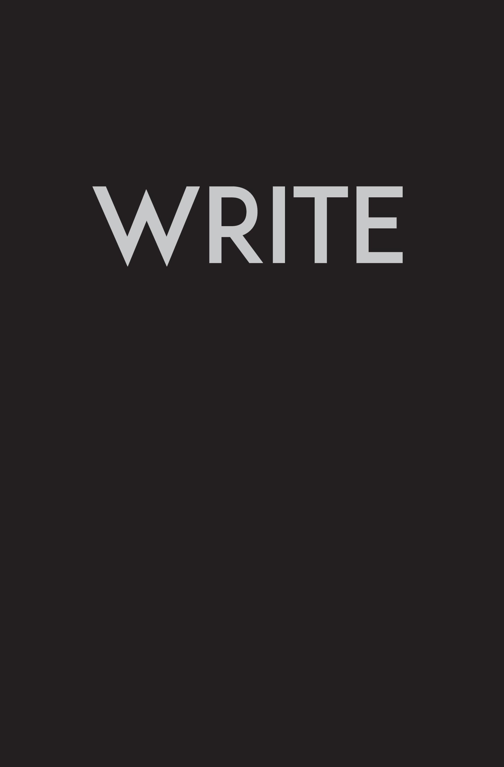 Vorderes Coverbild Write - Medium Black