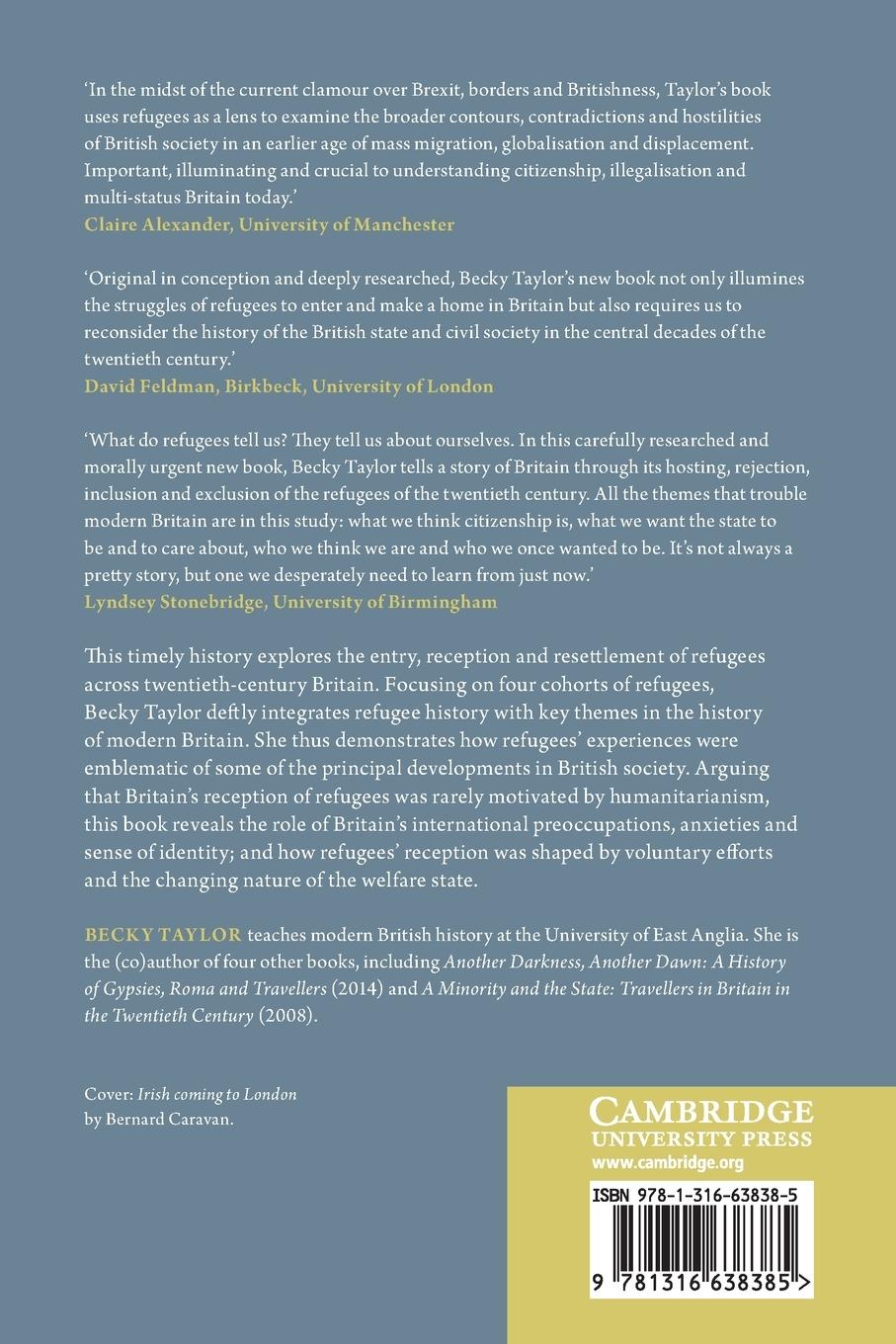 Rückseitencover Refugees in Twentieth-Century Britain