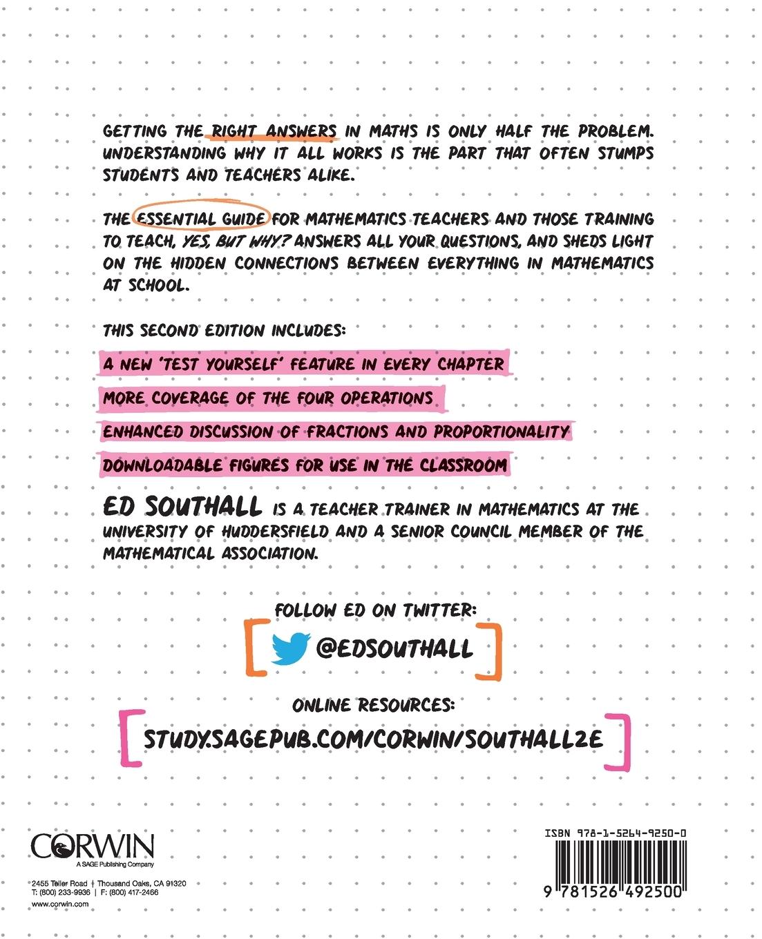 Rückseitencover Yes, but why? Teaching for understanding in mathematics