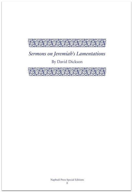 Vorderes Coverbild Sermons on Jeremiah's Lamentations